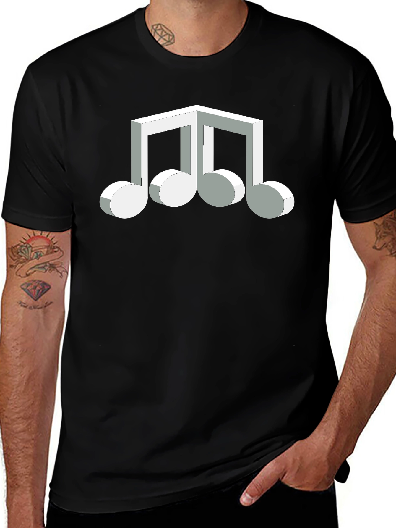 Variant 12 of Abstract Music Note Graphic Tee