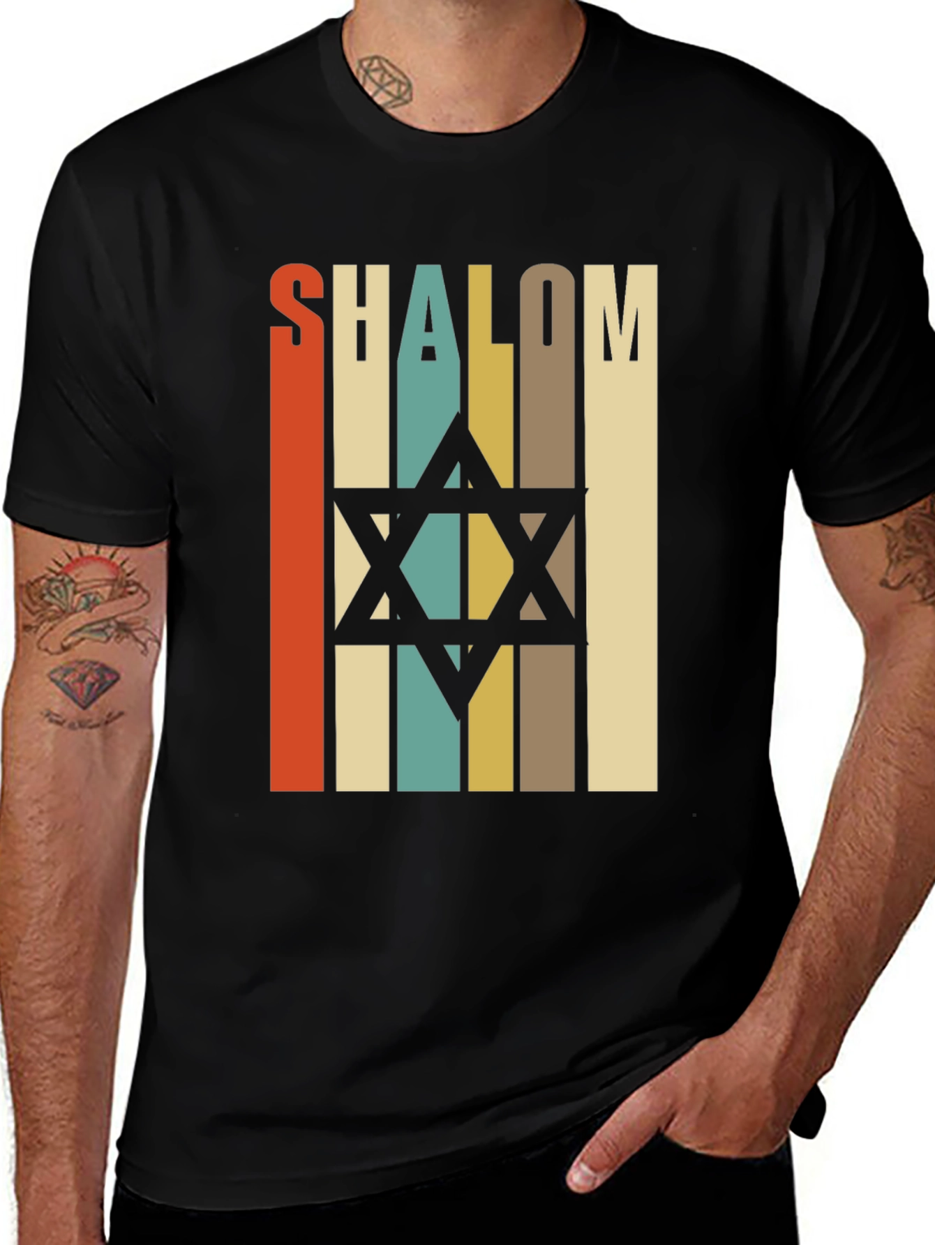 Shalom Star of David Retro T-Shirt