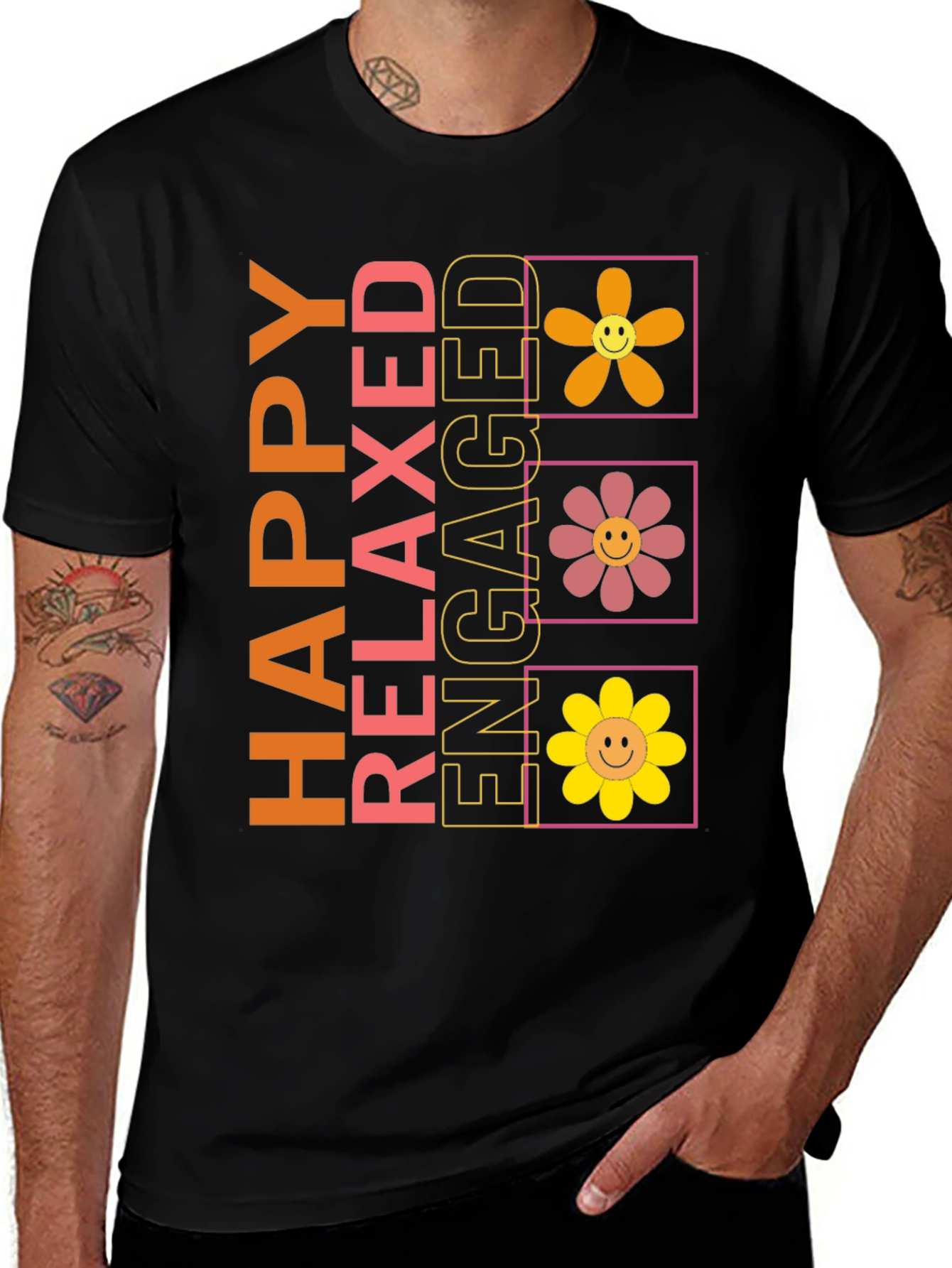 Variant 20 of Happy Relaxed Engaged Graphic T-Shirt