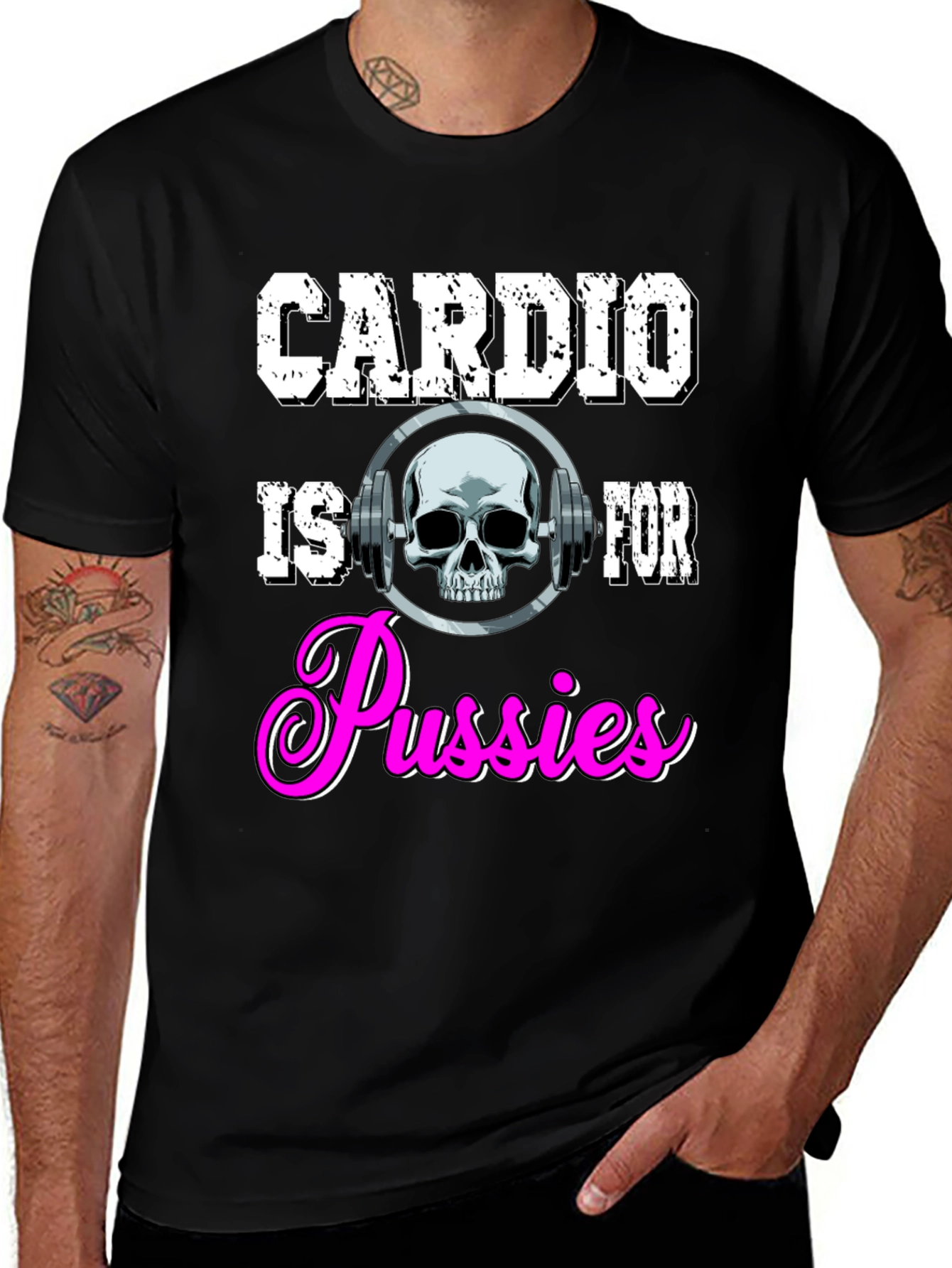 Variant 29 of Cardio is for Pussies Black T-Shirt