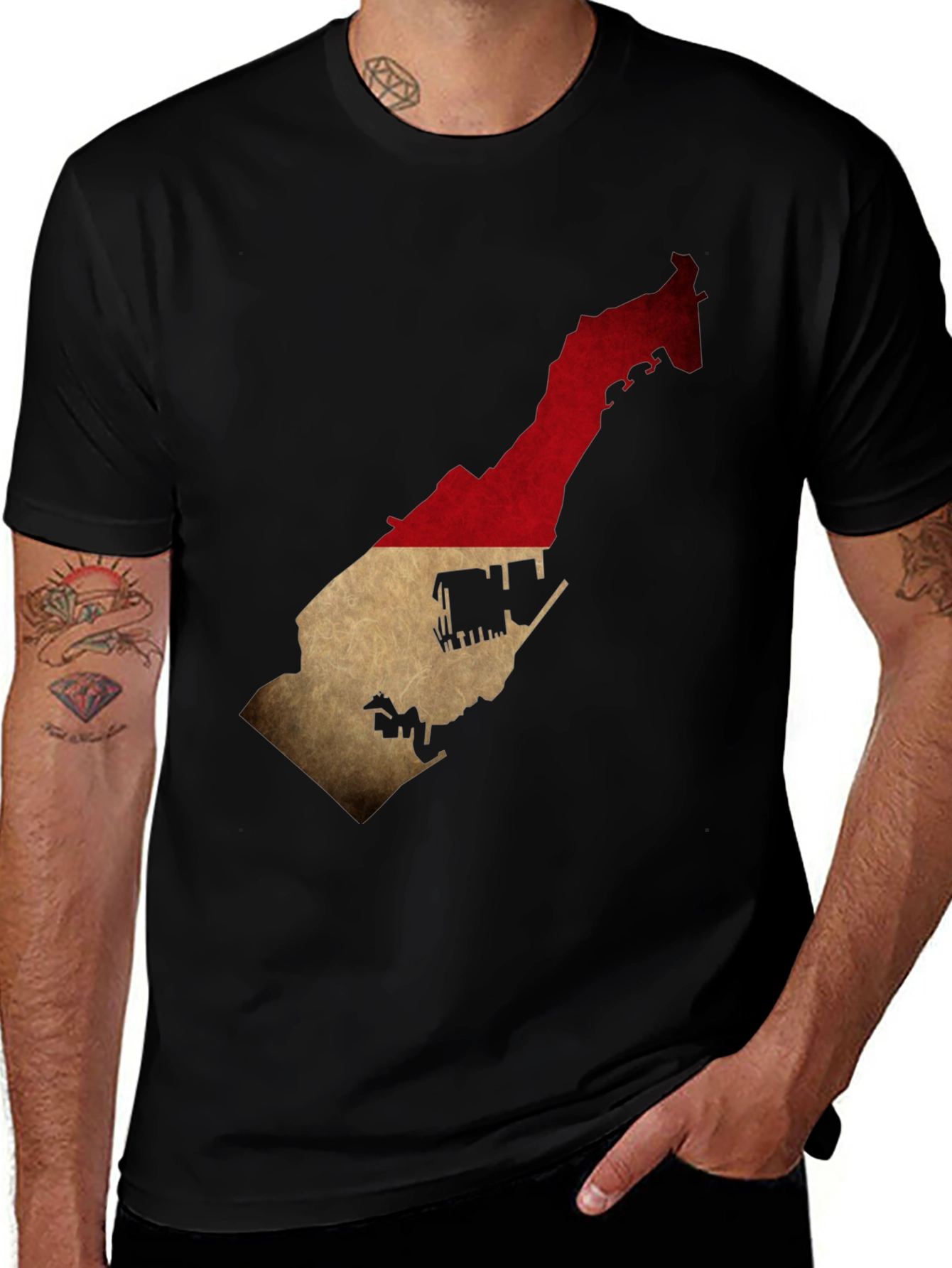 Monaco Flag Map T-Shirt - Stylish Black Tee