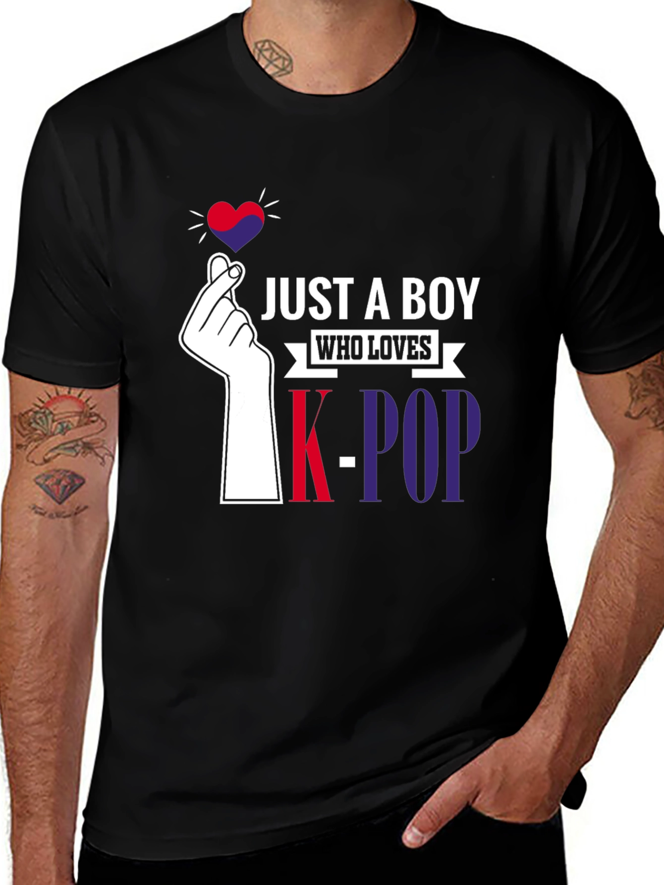 Just a Boy Who Loves K-Pop Graphic Tee