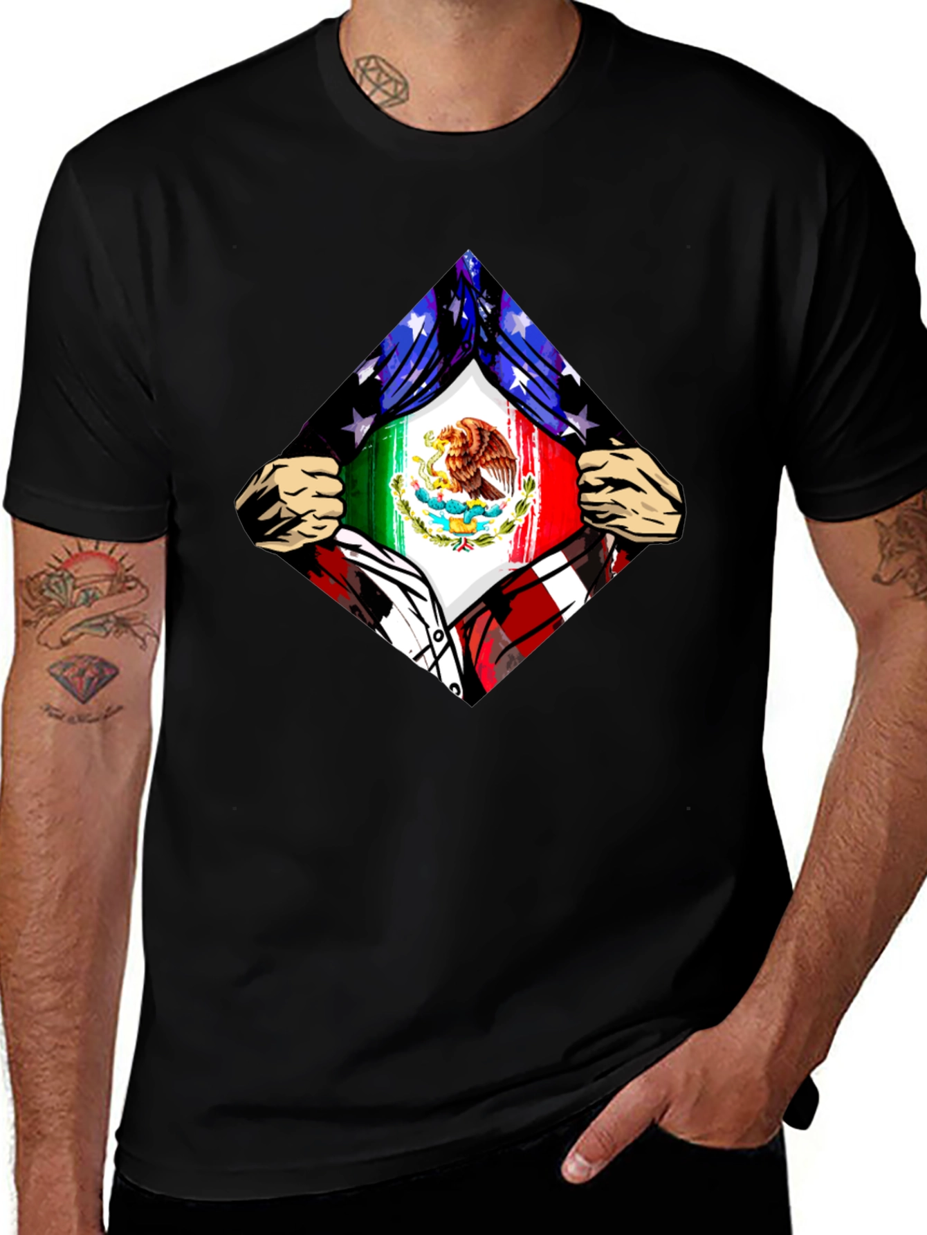 Mexican American Flag Pride T-Shirt