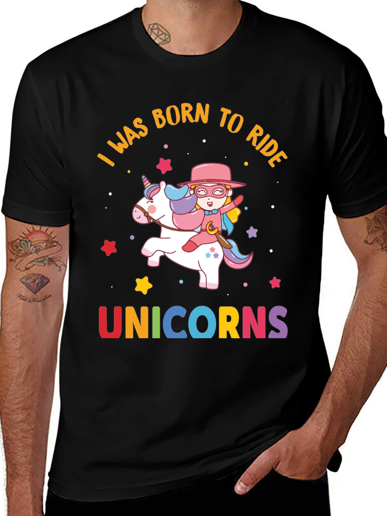 I Was Born to Ride Unicorns T-Shirt