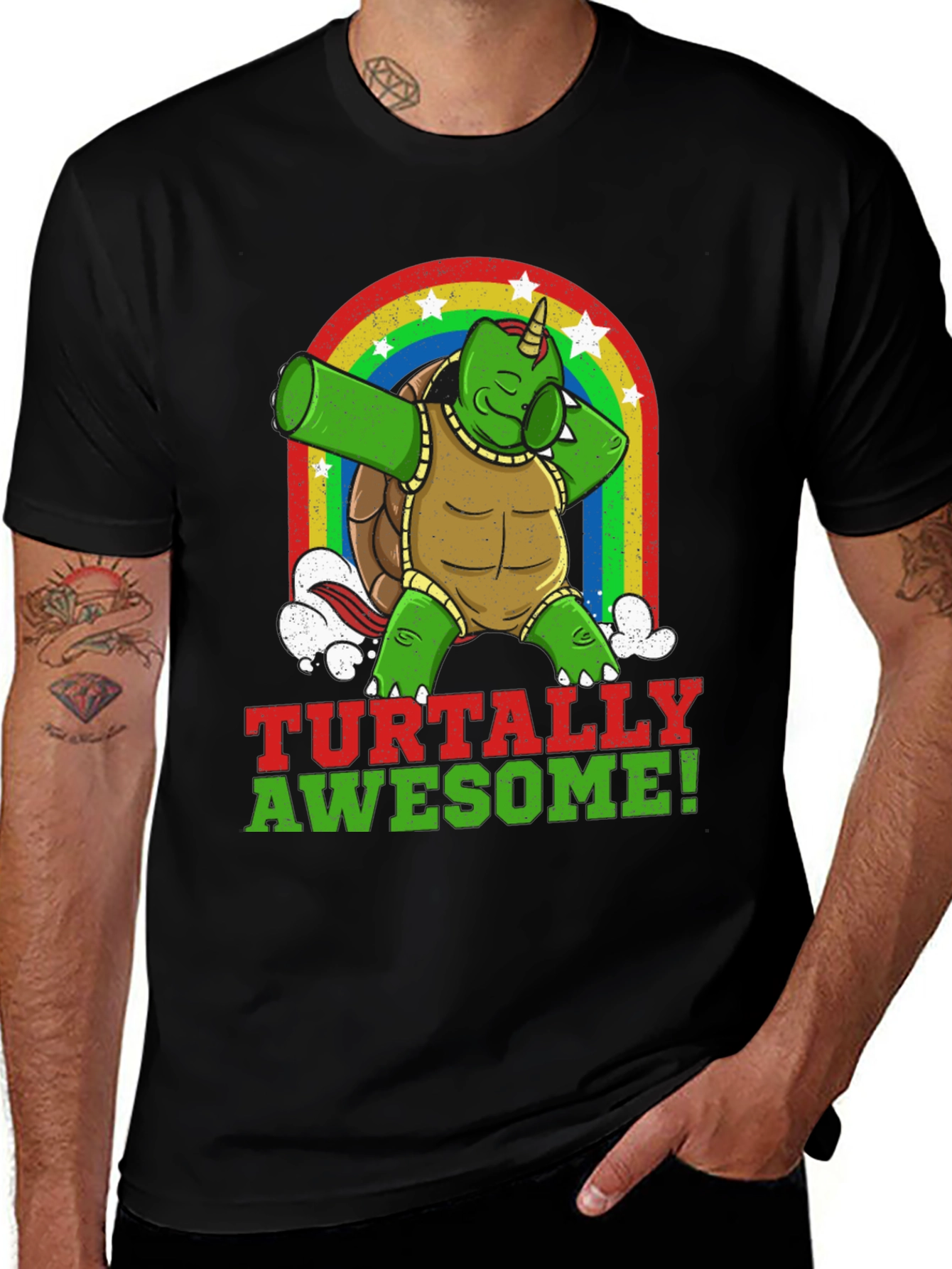 Variant 9 of Turtally Awesome Turtle Unicorn Rainbow T-Shirt
