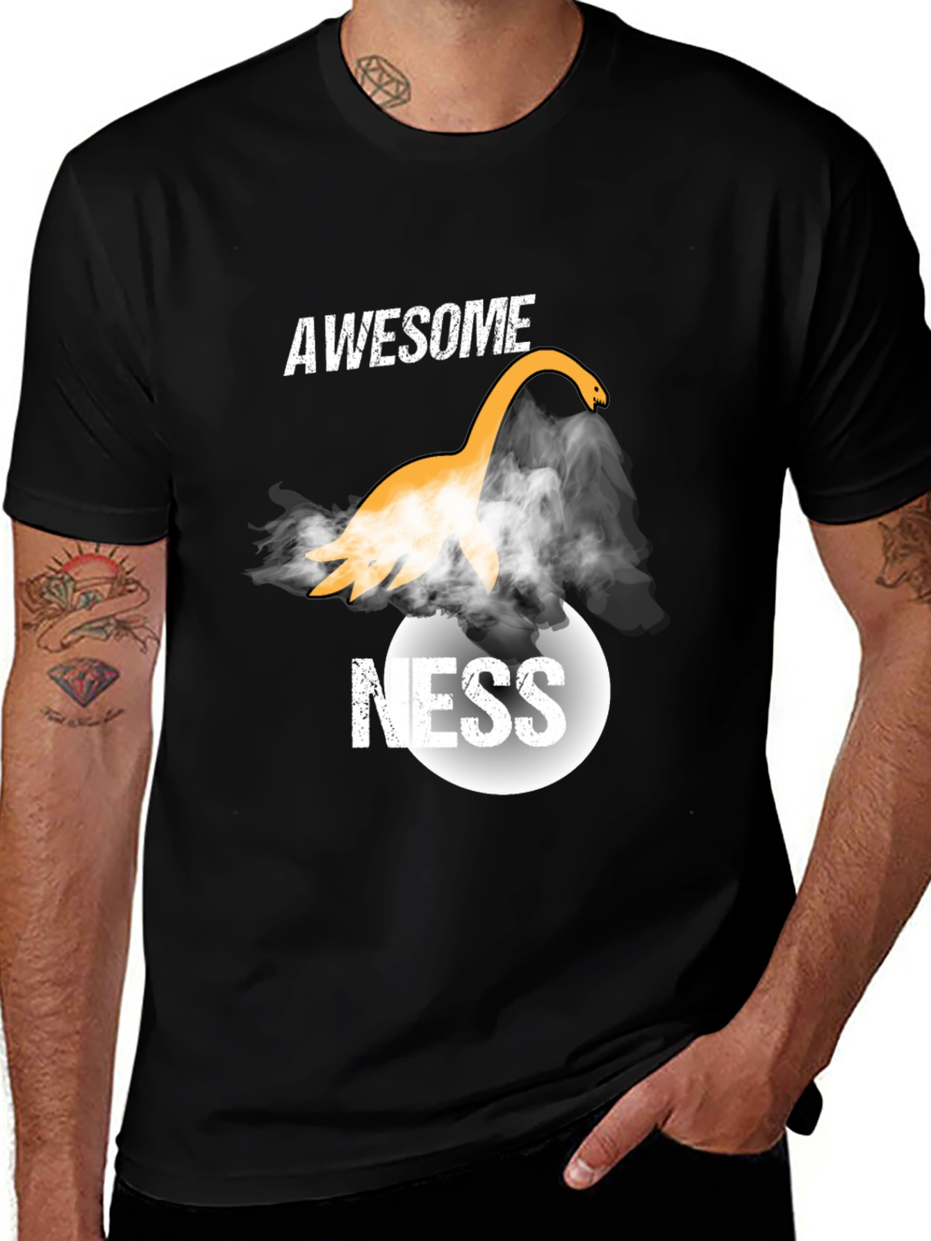 Awesome Ness Loch Ness Monster Graphic T-Shirt