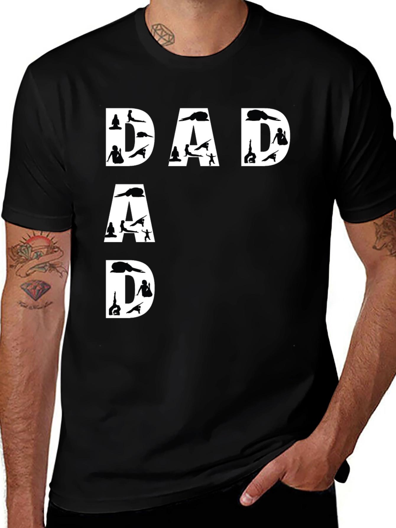 Variant 15 of Yoga Dad Black T-Shirt