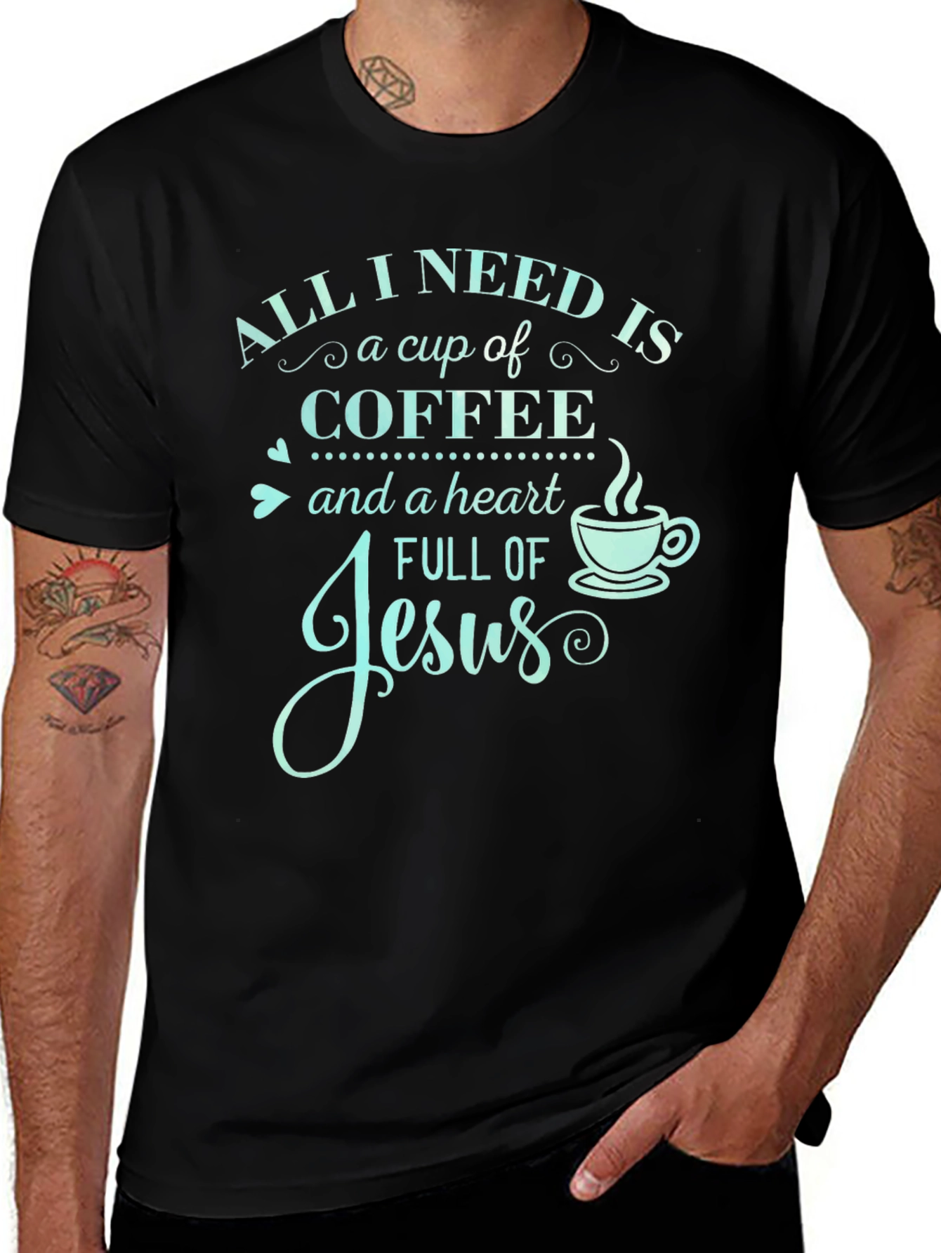 Variant 17 of Coffee and Jesus Graphic T-Shirt