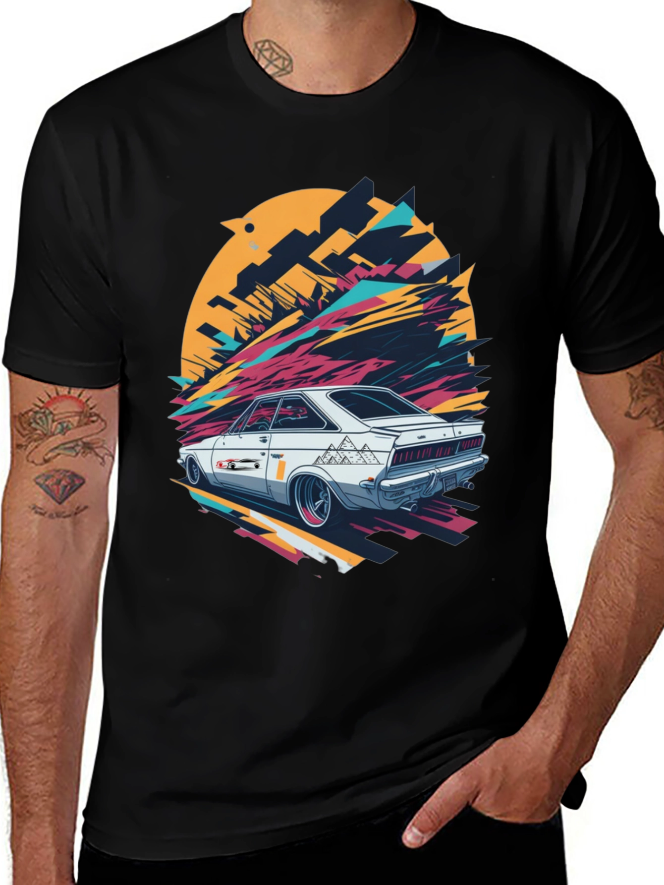 Variant 18 of Retro Car Graphic T-Shirt - Cool Automotive Design