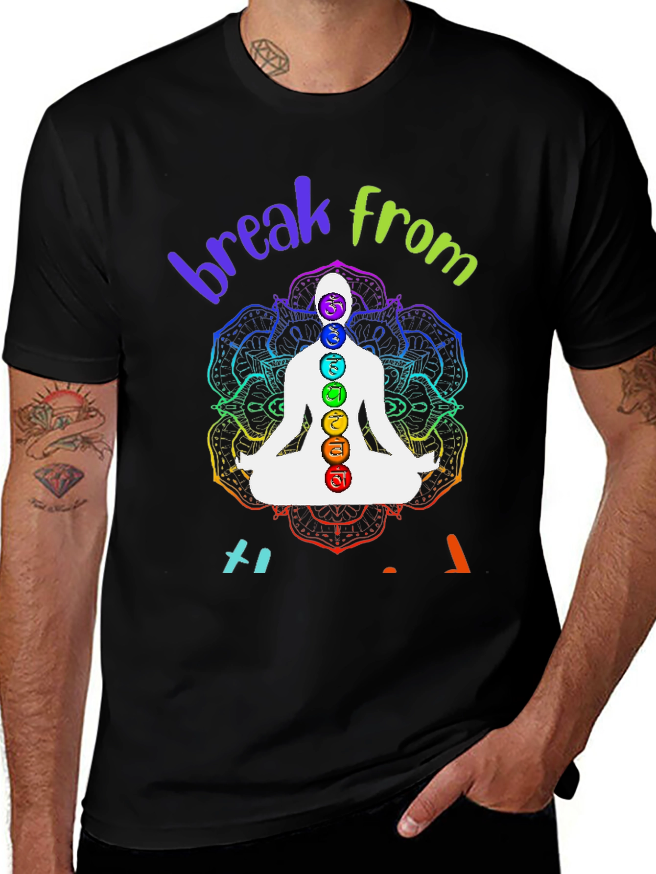 Variant 24 of Chakra Meditation T-Shirt - Break From Habits