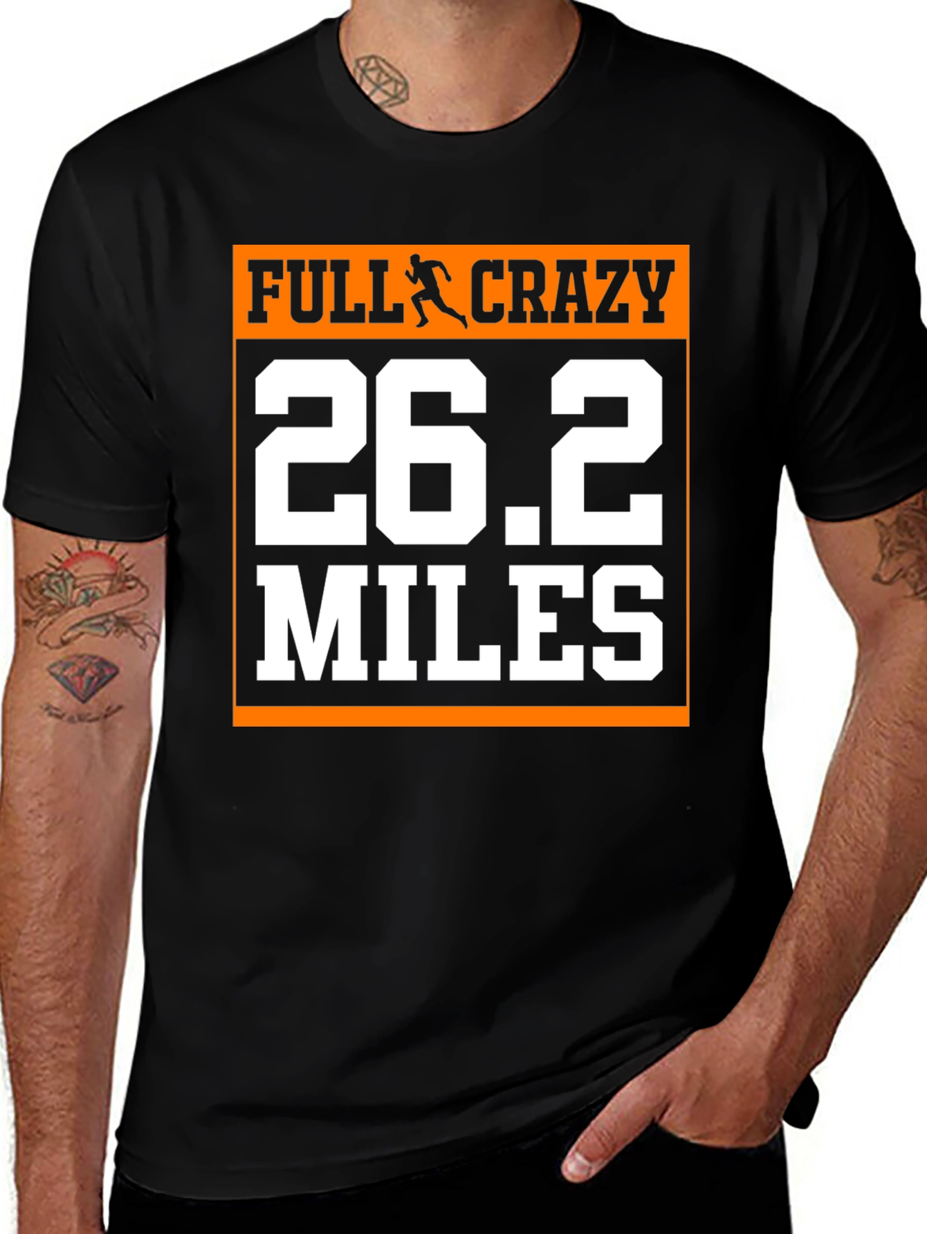 Full Crazy 26.2 Miles Marathon Runner T-Shirt