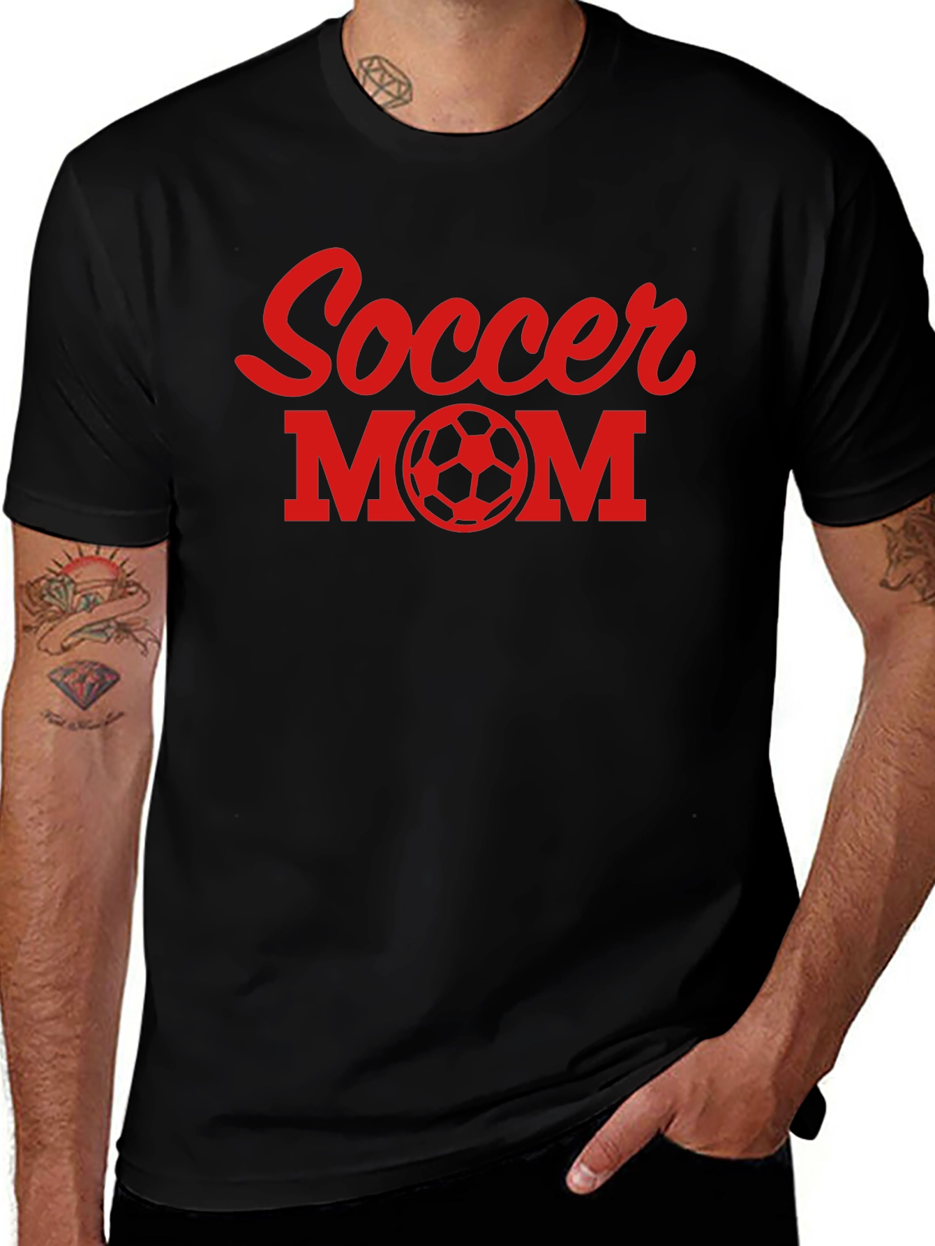Variant 6 of Soccer Mom Graphic T-Shirt - Black
