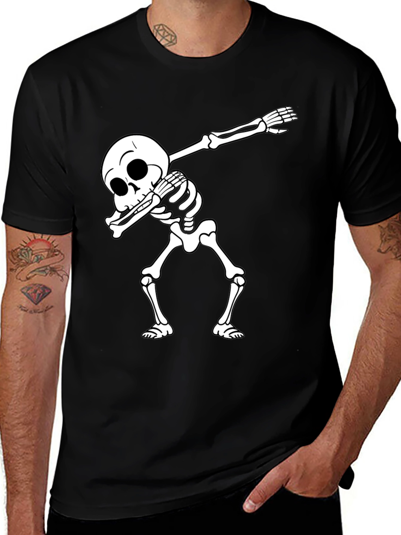 Variant 27 of Skeleton Dab Black T-Shirt