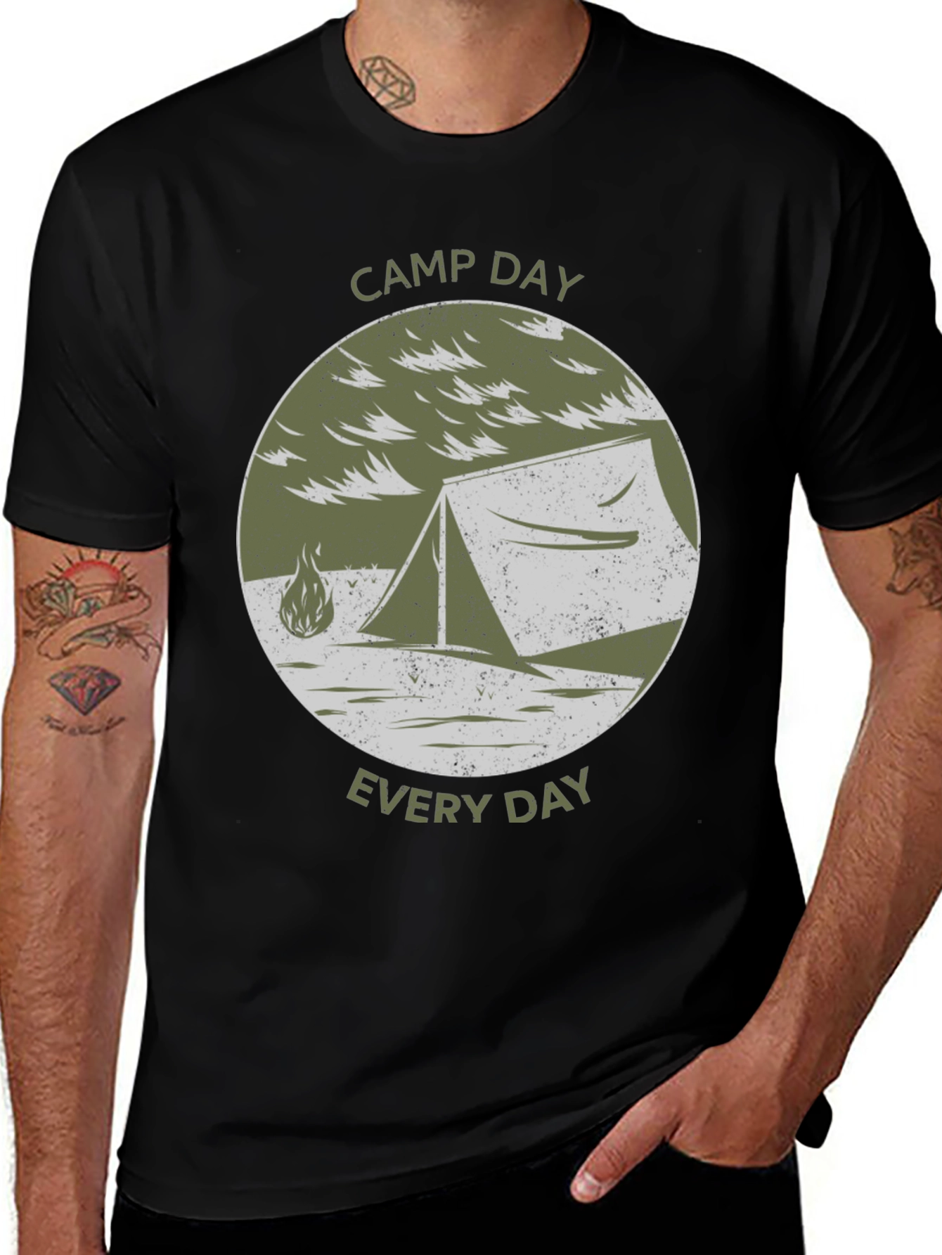 Variant 11 of Camp Day Every Day Graphic Tee - Camping Lifestyle Shirt