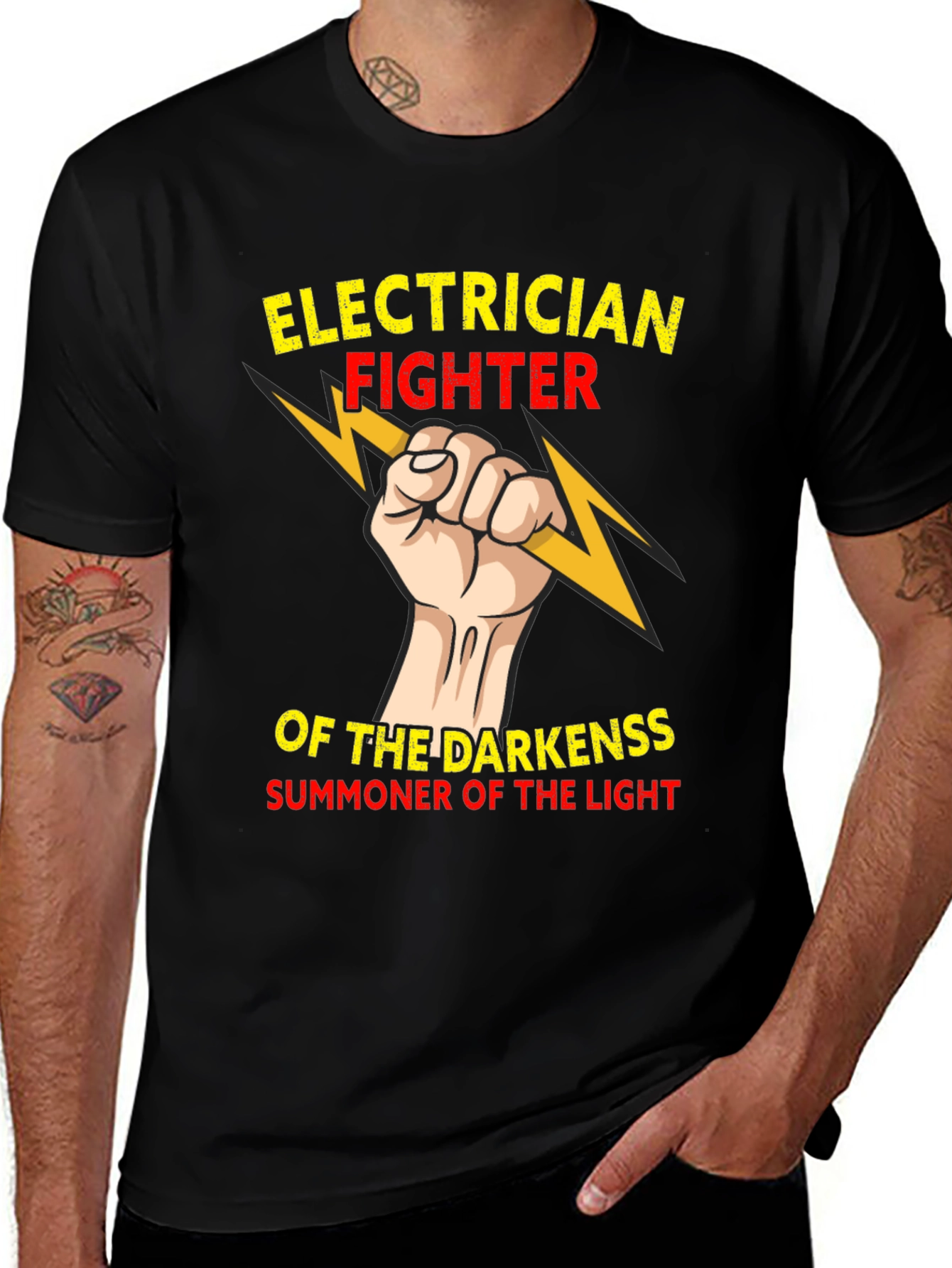 Variant 15 of Electrician Fighter T-Shirt - Summoner of Light 