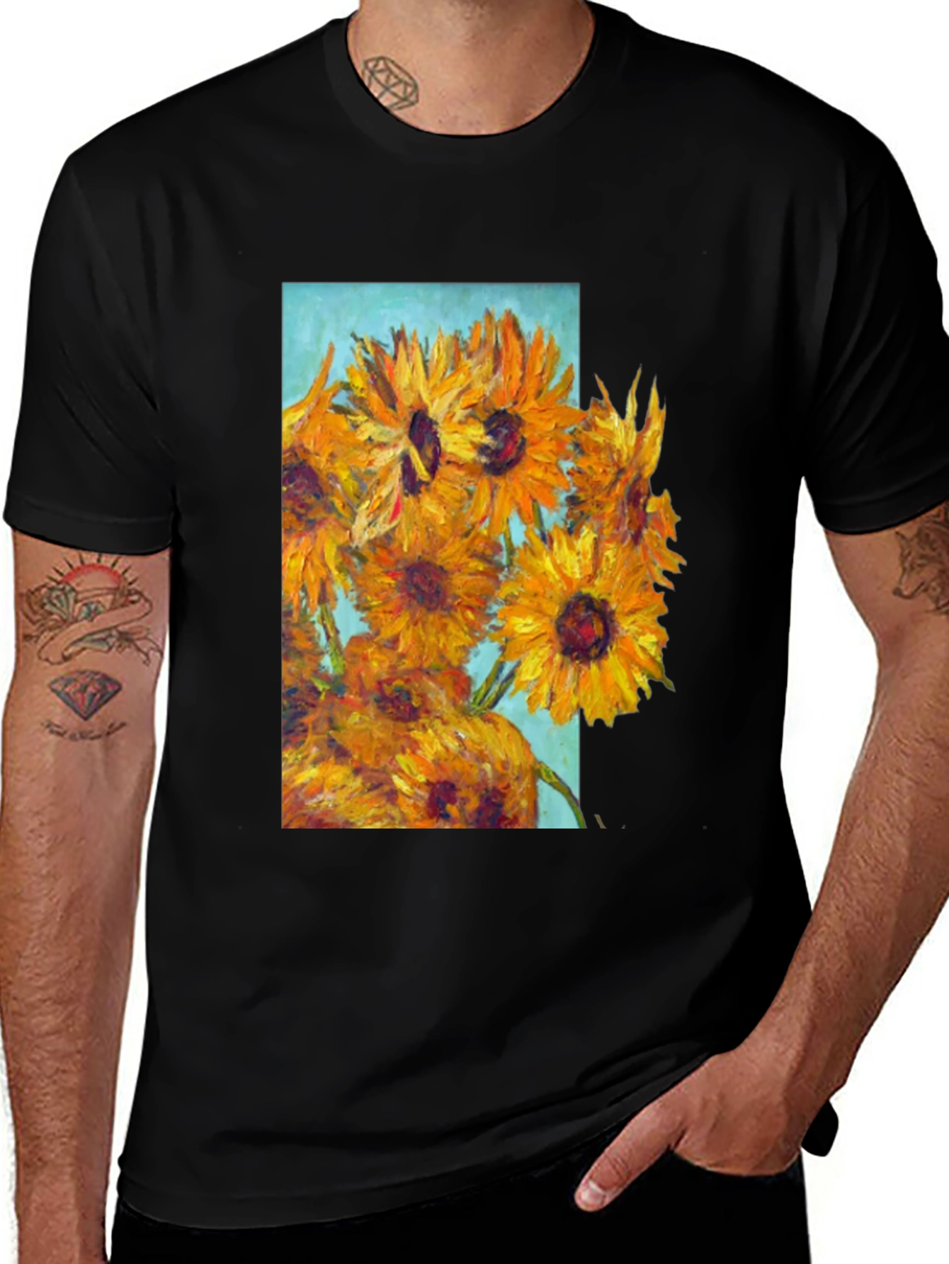 Variant 8 of Sunflower Art Graphic T-Shirt