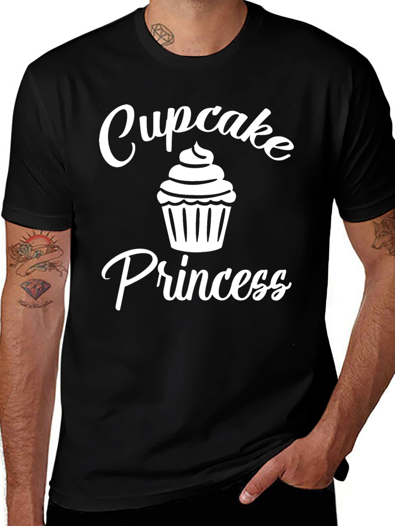 Variant 20 of Cupcake Princess Black Graphic T-Shirt