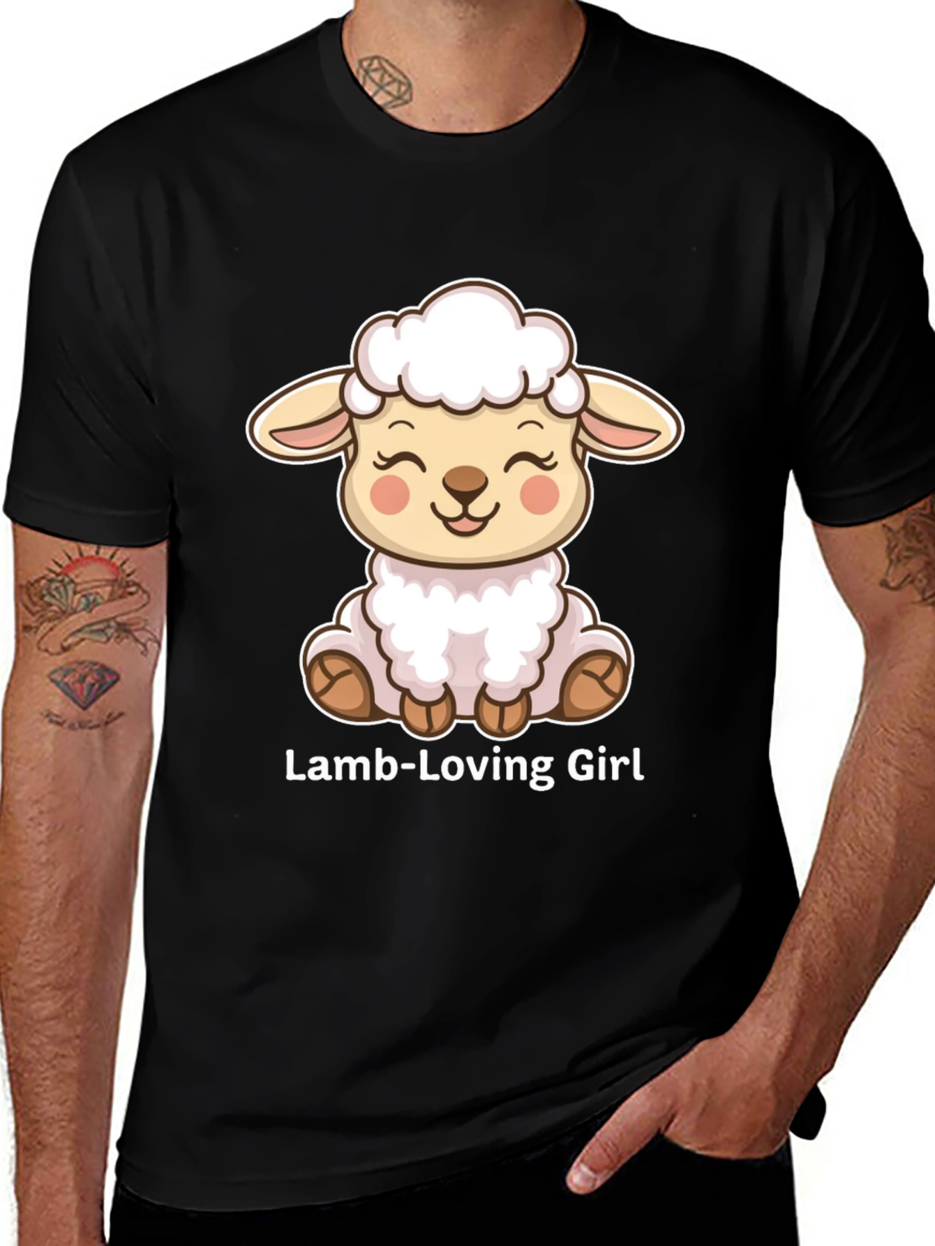 Variant 7 of Lamb-Loving Girl Graphic Tee