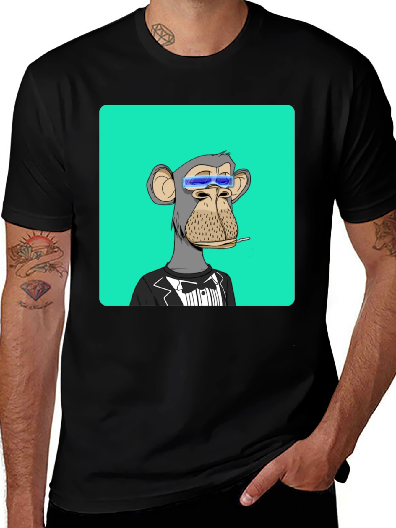 Variant 7 of Bored Ape Yacht Club Tuxedo T-Shirt