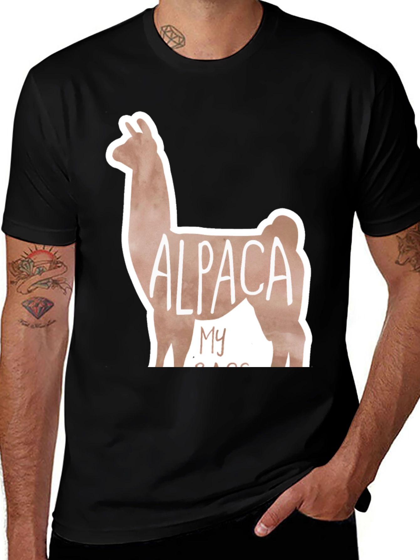 Variant 15 of Alpaca My Bags Black Graphic Tee