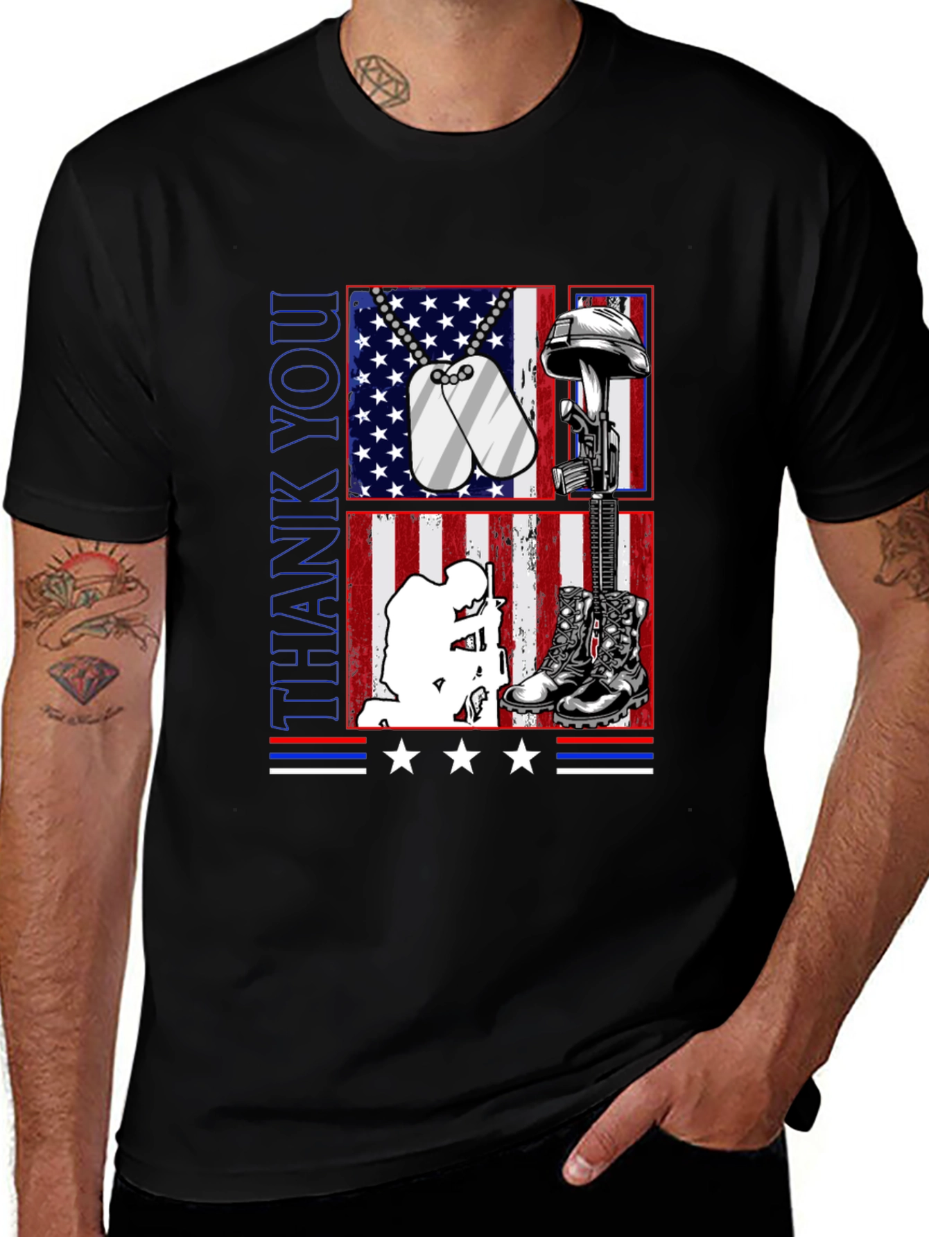 Thank You Military Tribute Graphic Tee