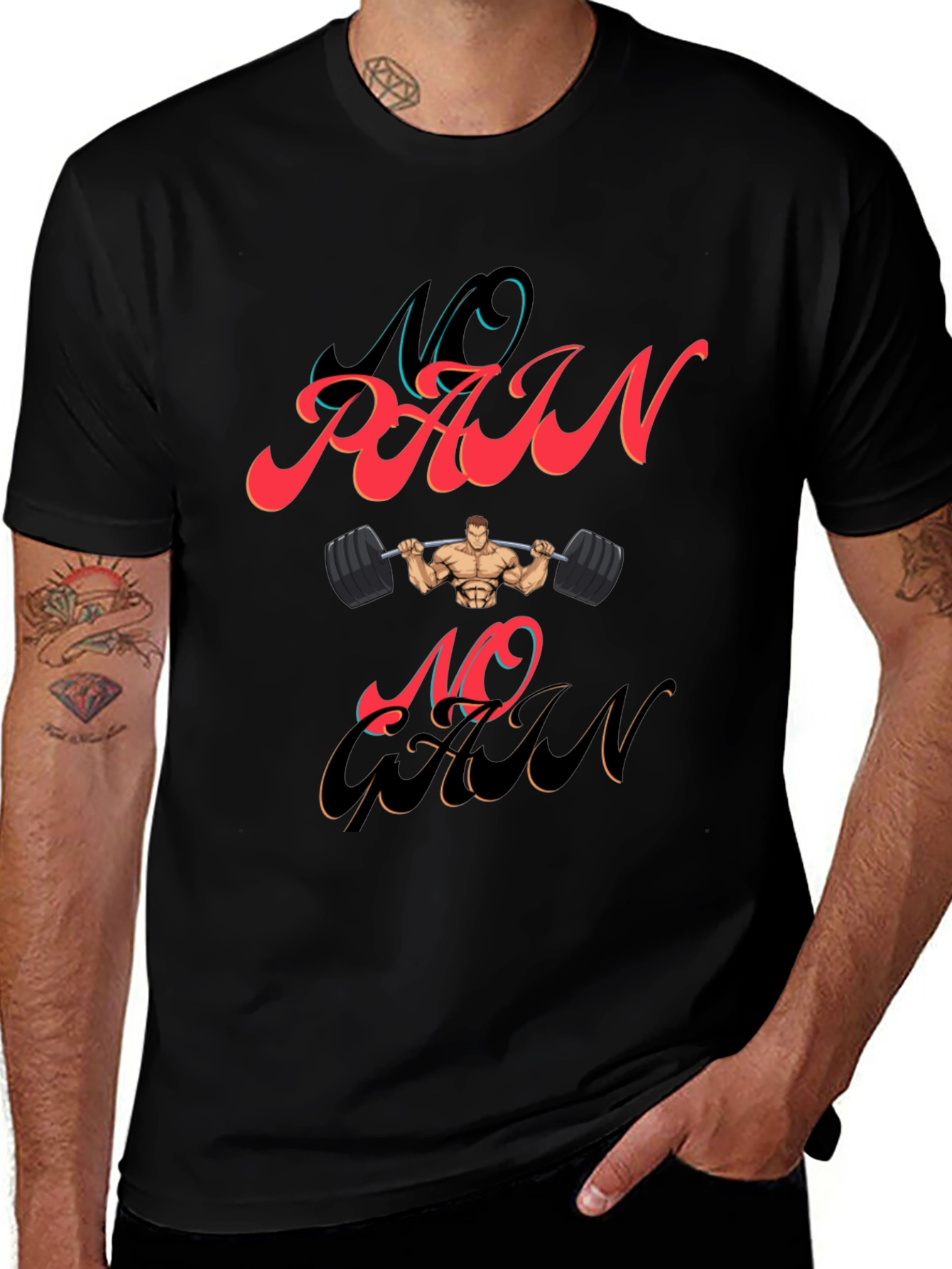 Variant 11 of No Pain No Gain Graphic T-Shirt