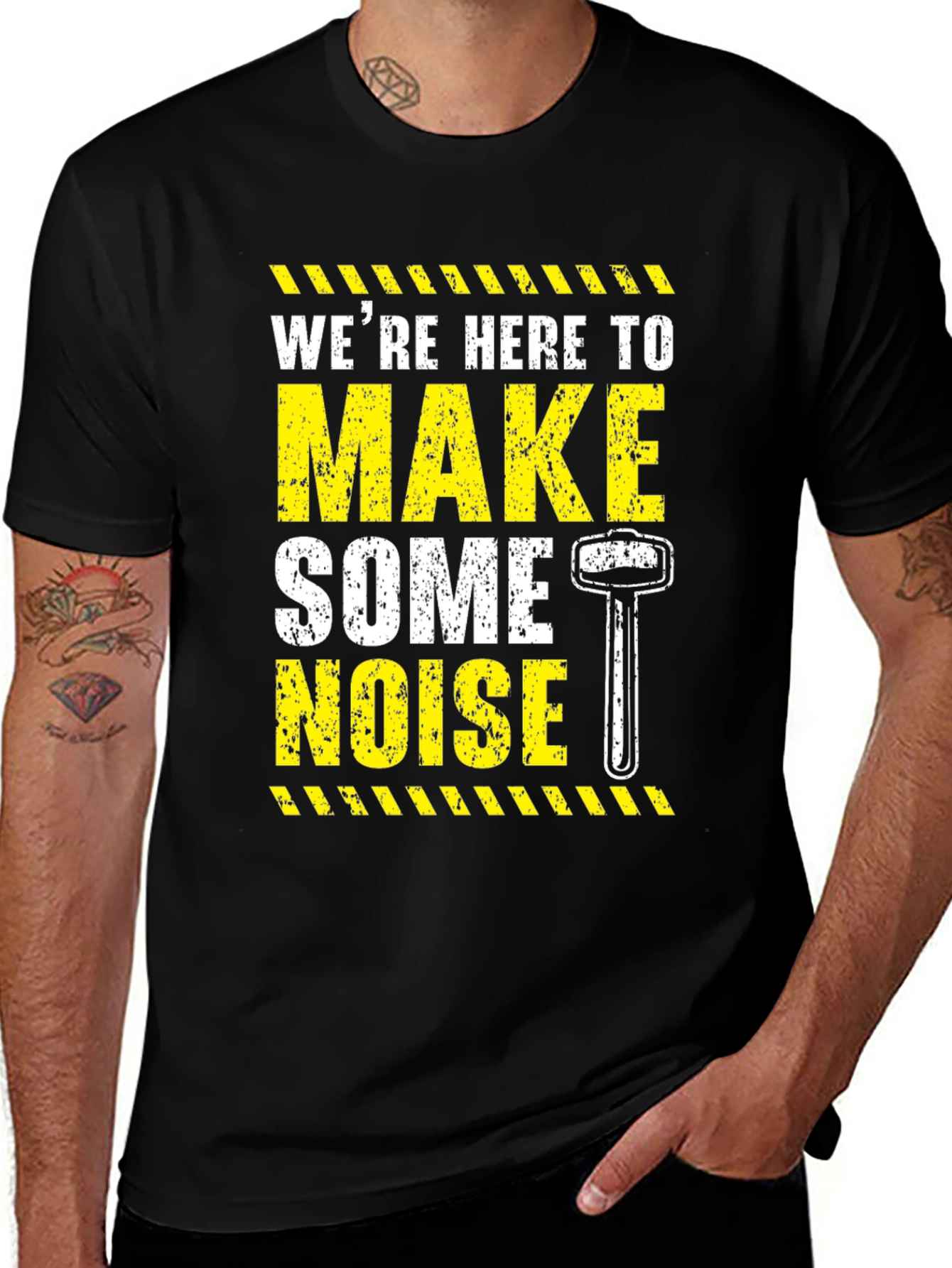 Variant 23 of Make Some Noise Black Graphic Tee