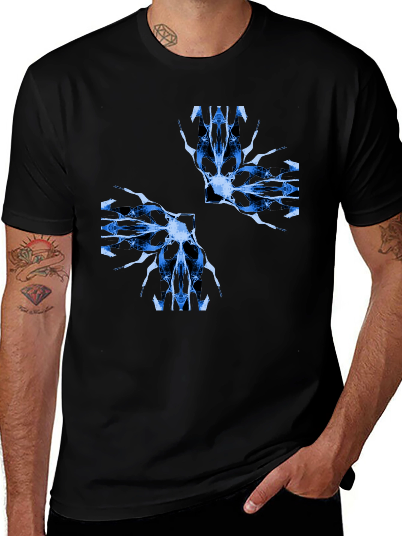 Abstract Graphic Print Crew Neck T-Shirt