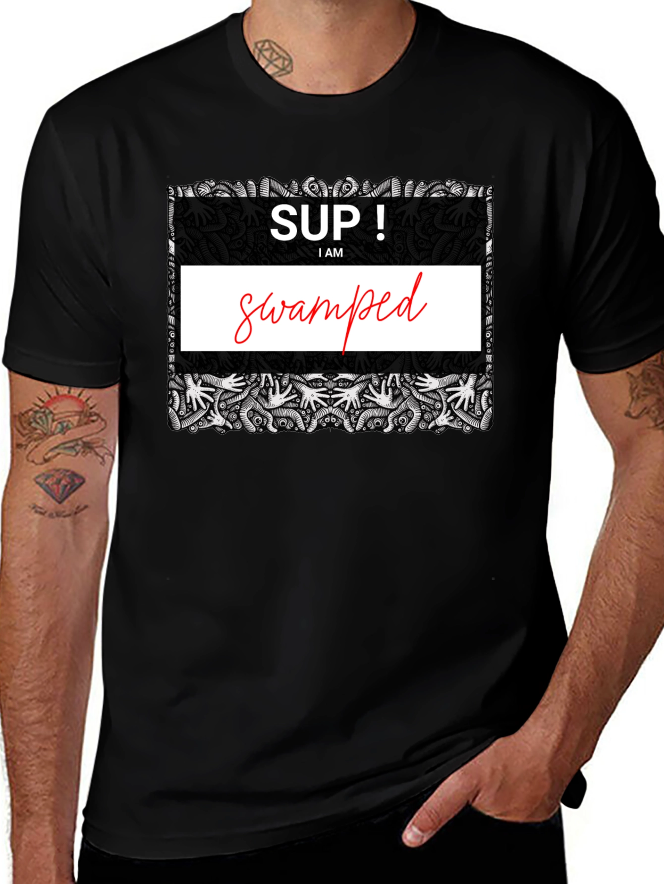 Variant 7 of Swamped Graphic Tee - Unique Design, Comfortable Fit
