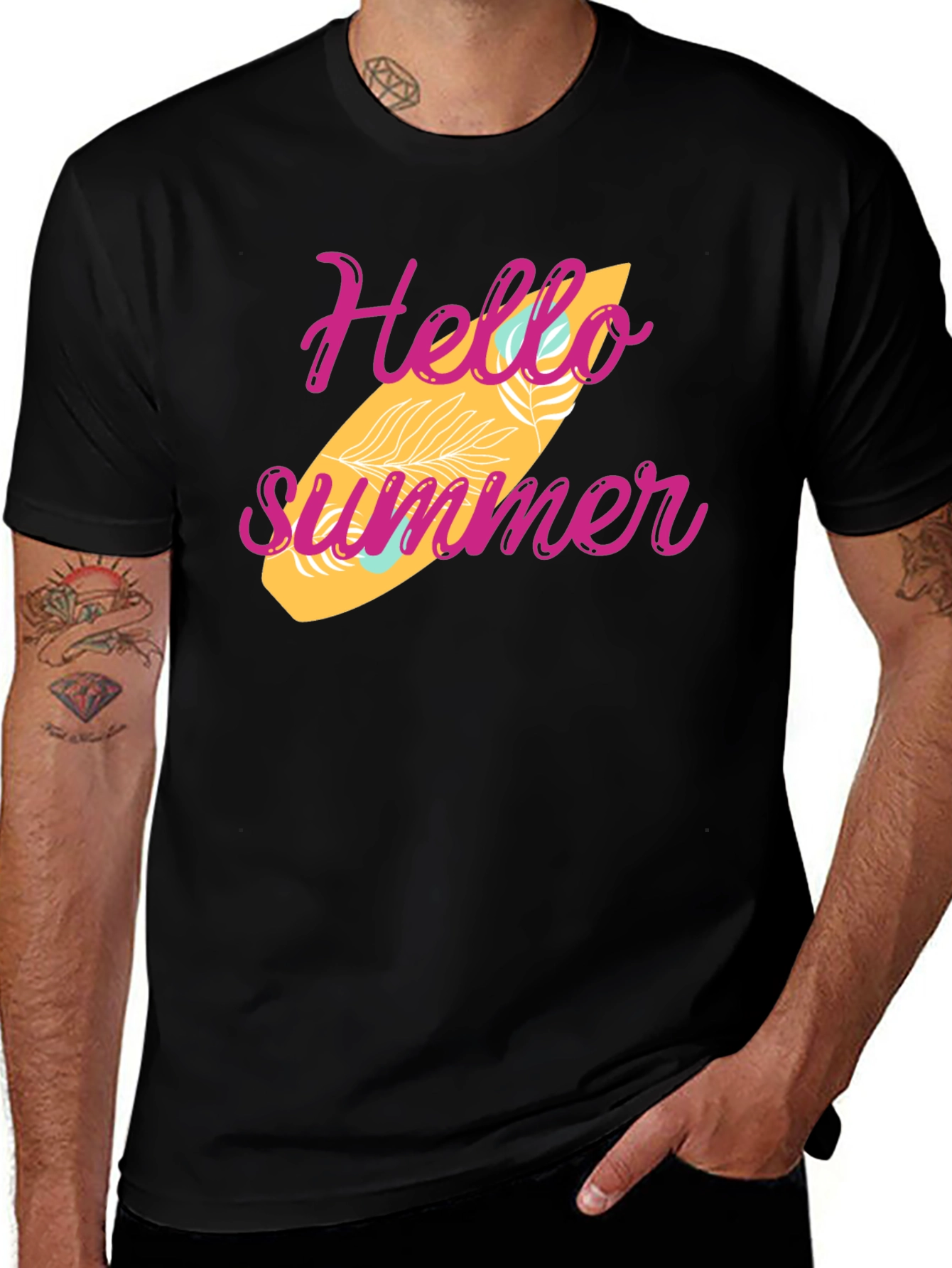 Variant 9 of Hello Summer Surfboard Graphic Tee