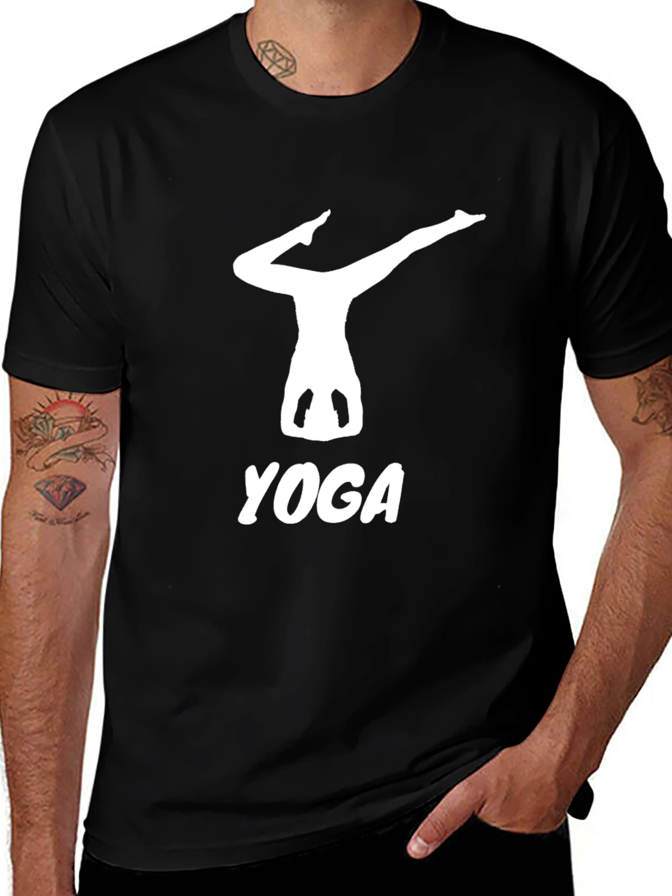 Variant 12 of Yoga Pose Black T-Shirt