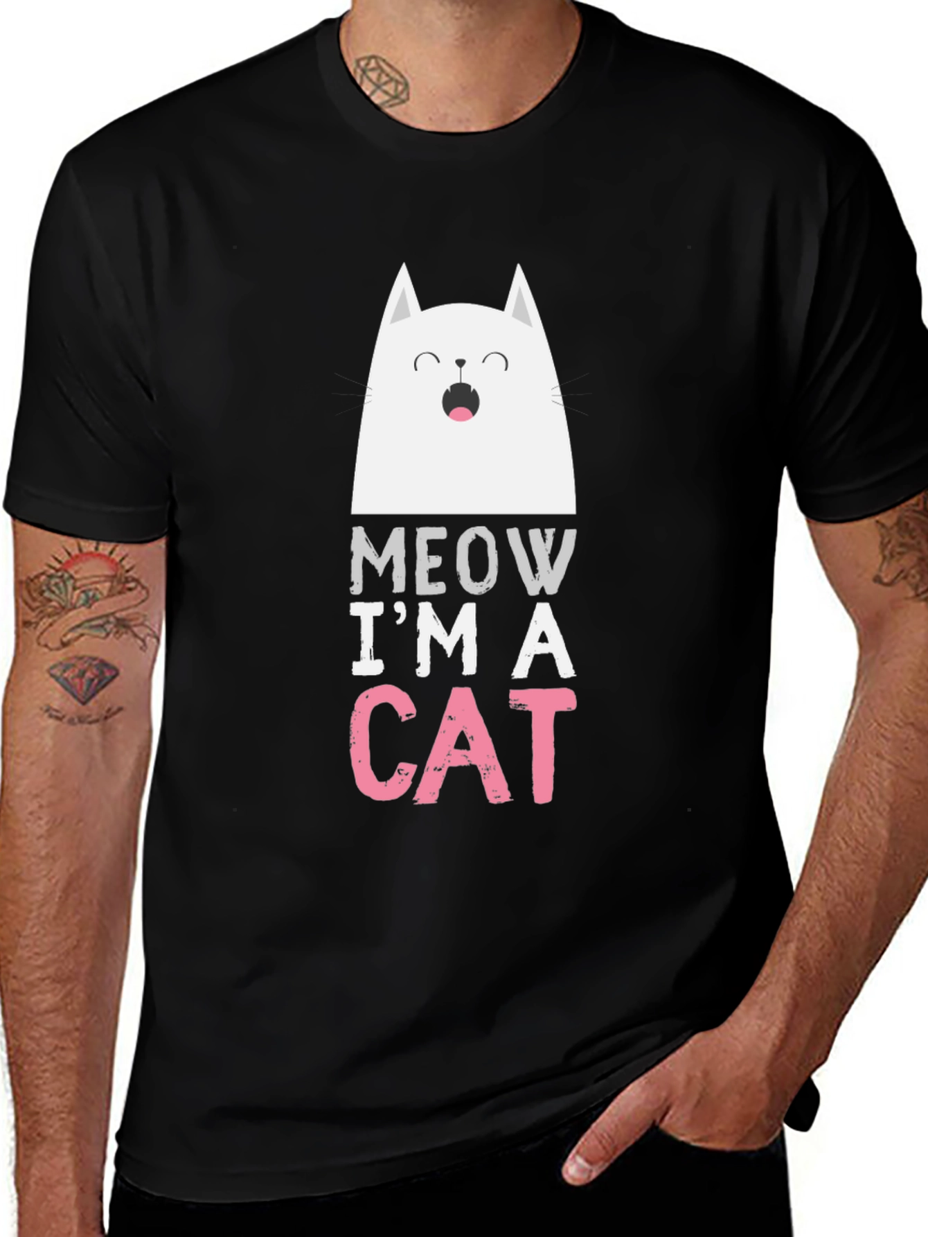 Variant 26 of Meow I'm A Cat T-Shirt - Funny Graphic Tee
