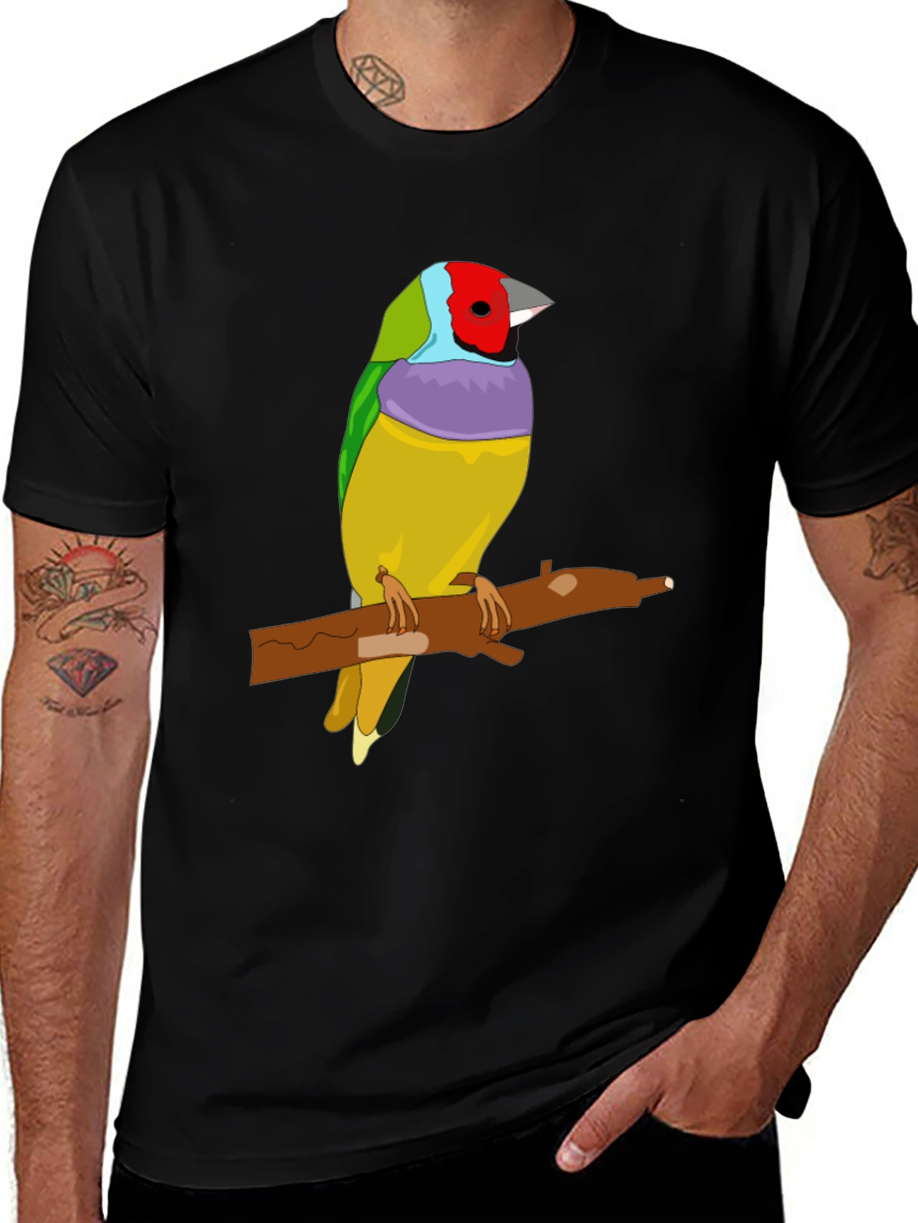 Variant 16 of Gouldian Finch Graphic Tee - Bird Lover's T-Shirt