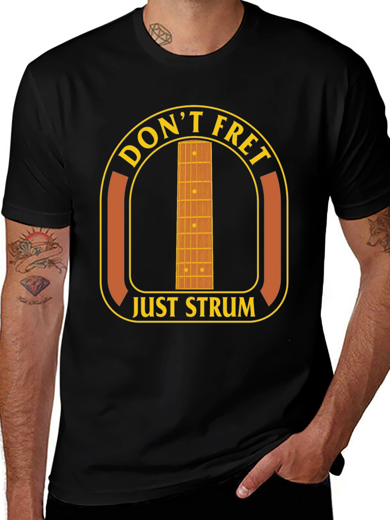 Variant 24 of Don't Fret Just Strum T-Shirt - Music Lover Tee