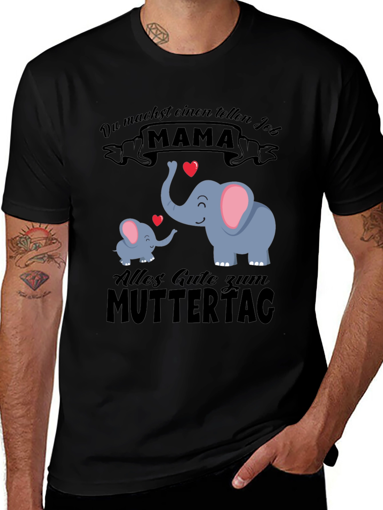 Variant 18 of Cute "Mama" Elephant Graphic Tee