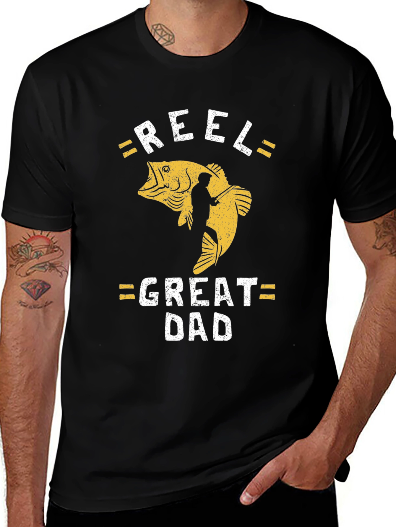 Variant 17 of Reel Great Dad Fishing T-Shirt