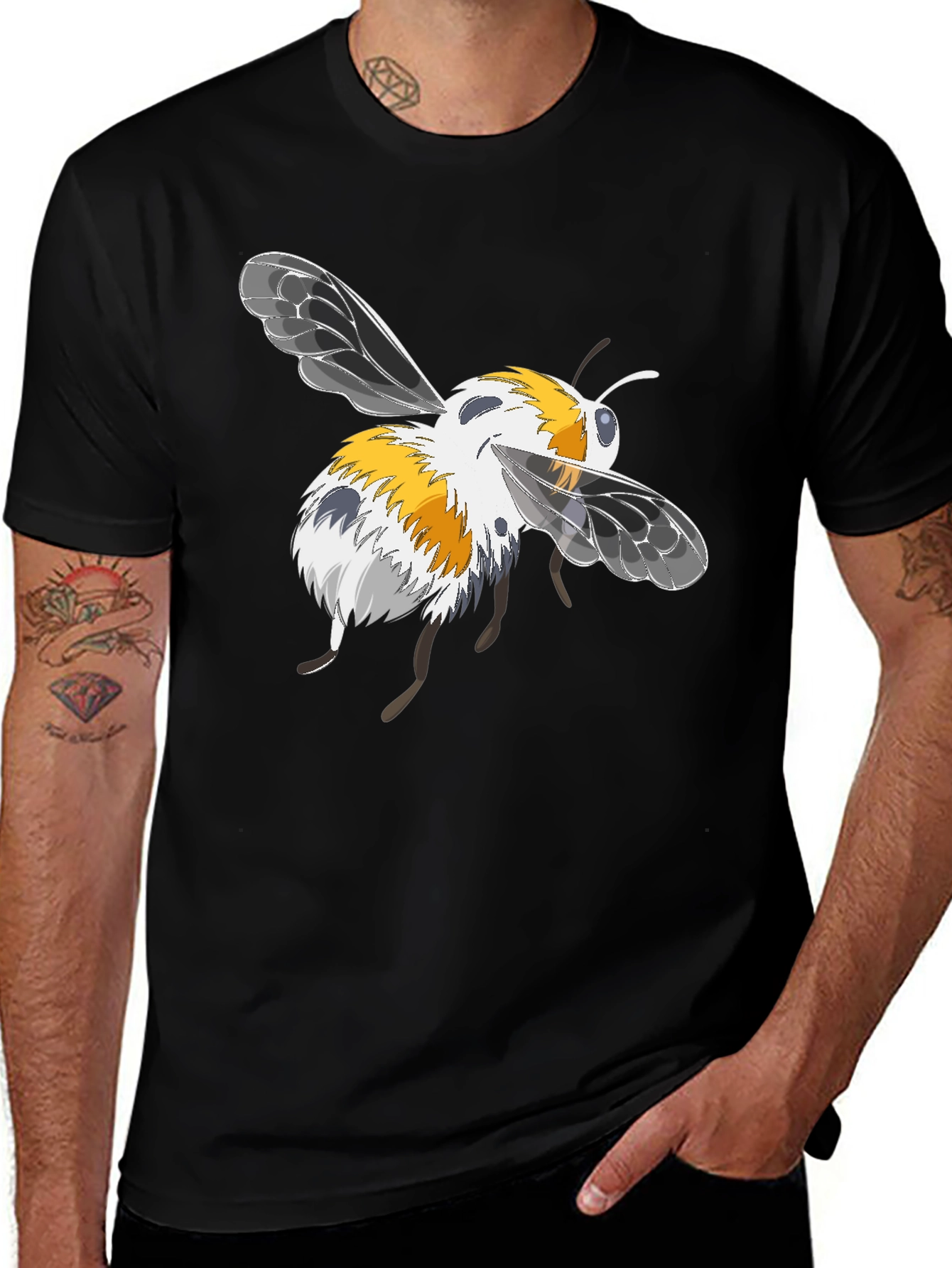 Variant 15 of Bee Graphic Black T-Shirt