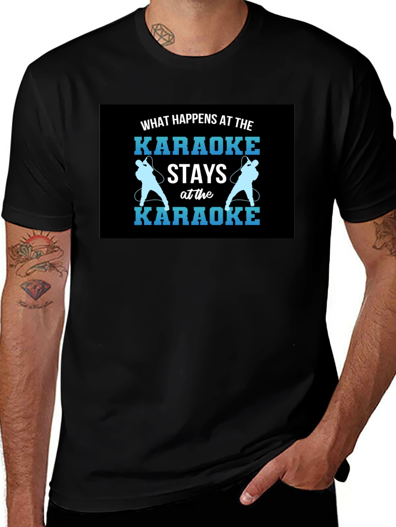 Variant 16 of Karaoke T-Shirt - What Happens at the Karaoke