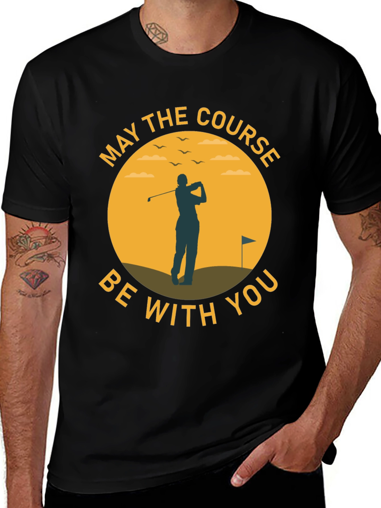Variant 23 of May The Course Be With You - Golf T-Shirt