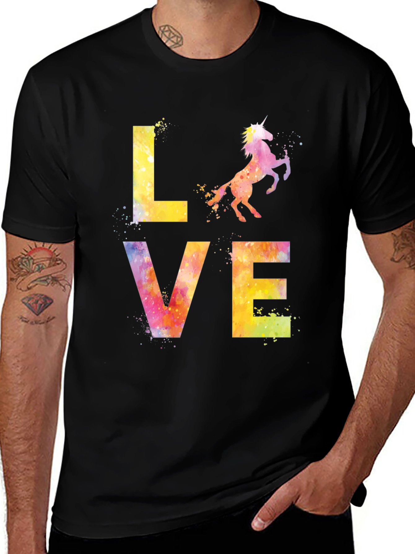 Black Love Unicorn Graphic Tee main image