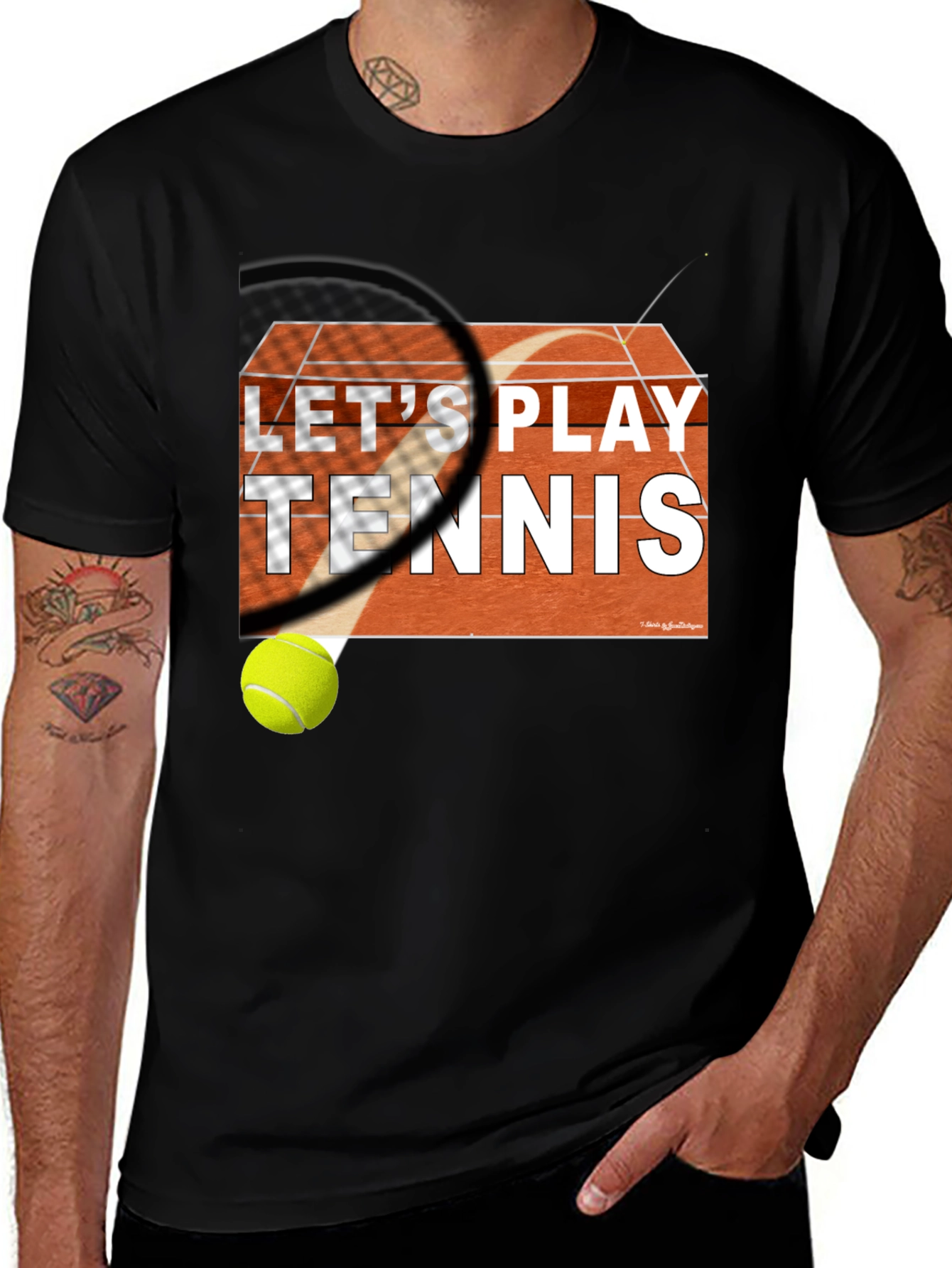 Variant 3 of Let's Play Tennis Graphic Tee