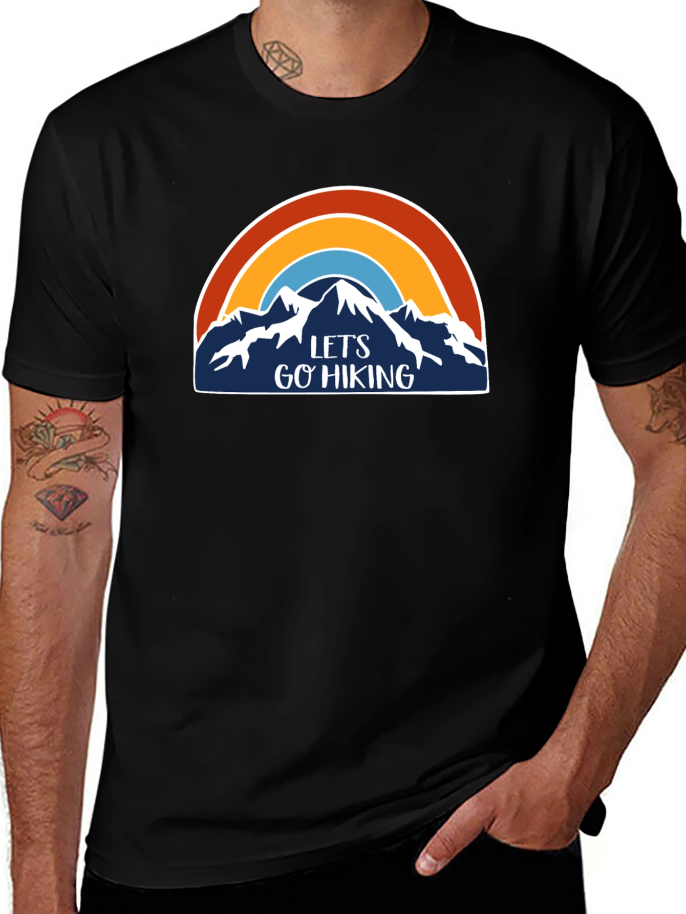 Variant 28 of Let's Go Hiking Graphic T-Shirt - Adventure Ready!
