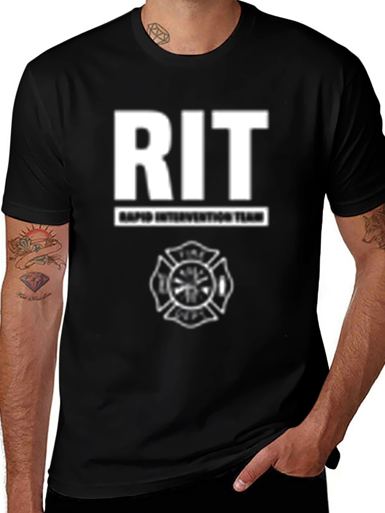 RIT Rapid Intervention Team Black T-Shirt