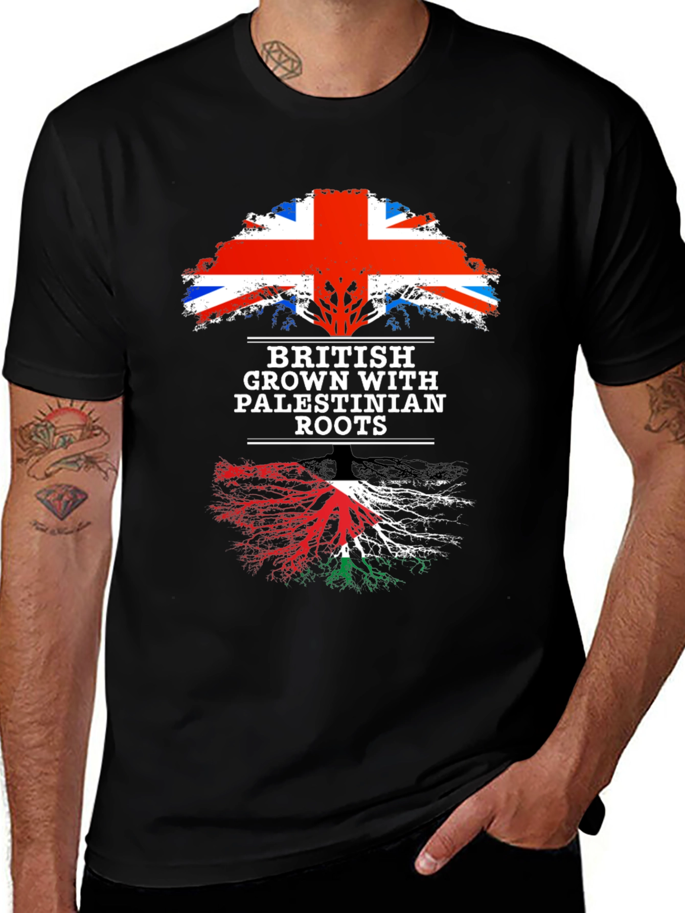 British Grown with Palestinian Roots T-Shirt