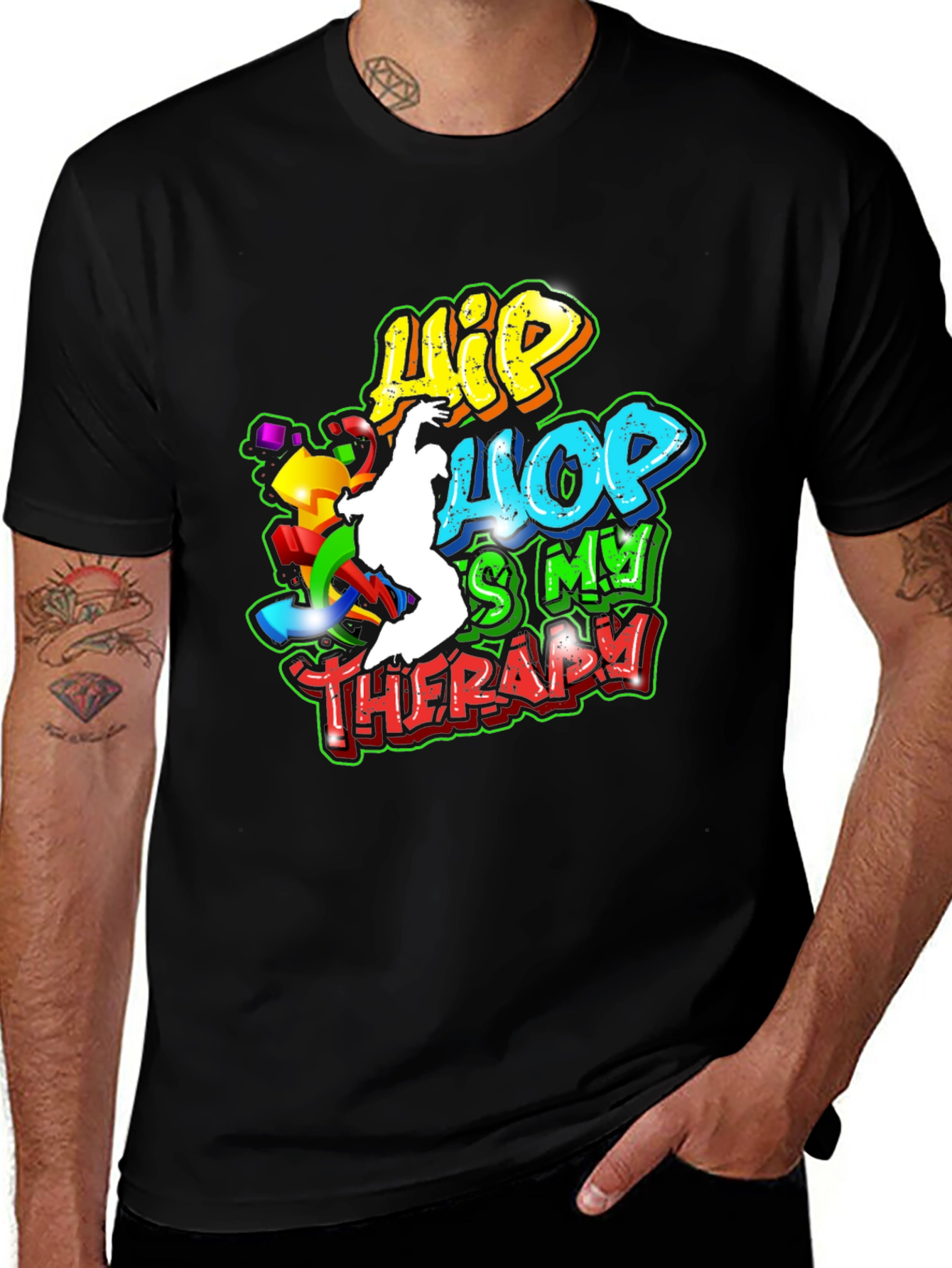 Variant 27 of Hip Hop is My Therapy Graphic T-Shirt