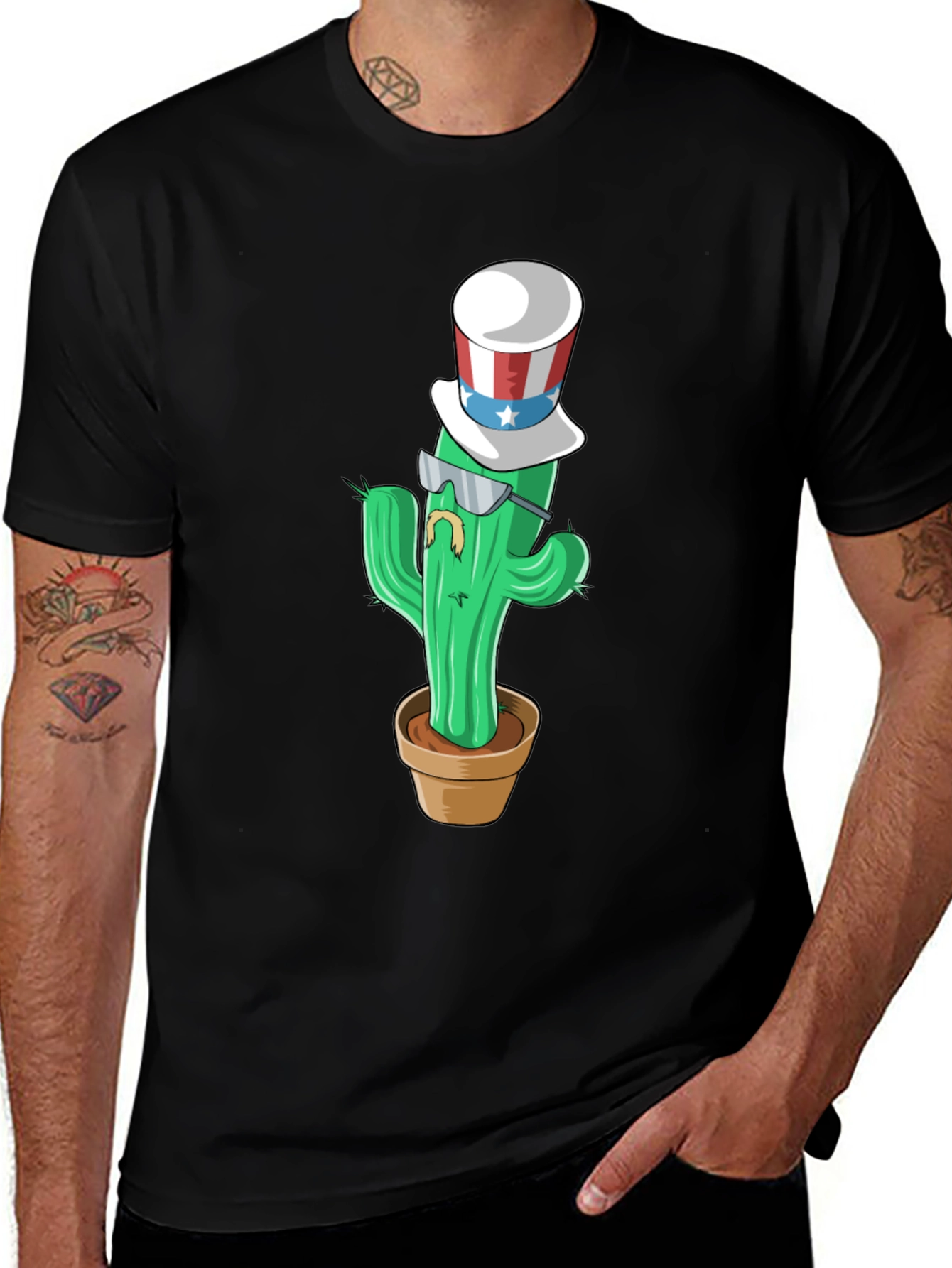 Variant 23 of Patriotic Cactus T-Shirt