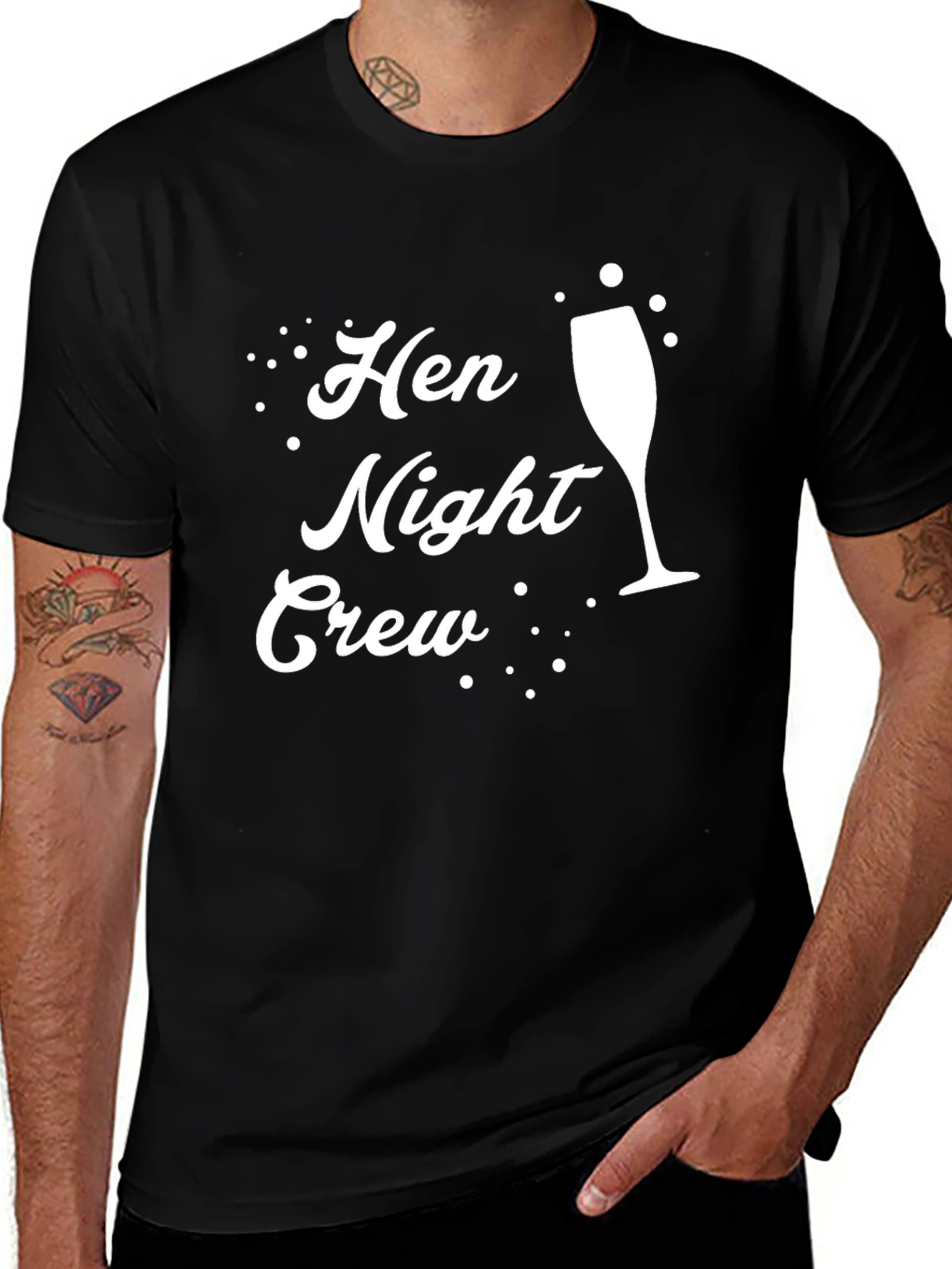 Variant 17 of Hen Night Crew Black T-Shirt