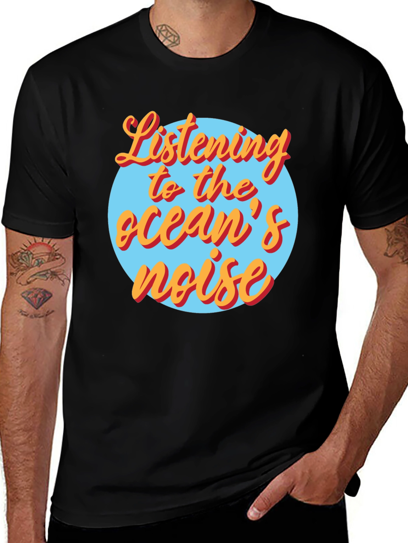 Variant 3 of Listening to the Ocean's Noise Graphic Tee
