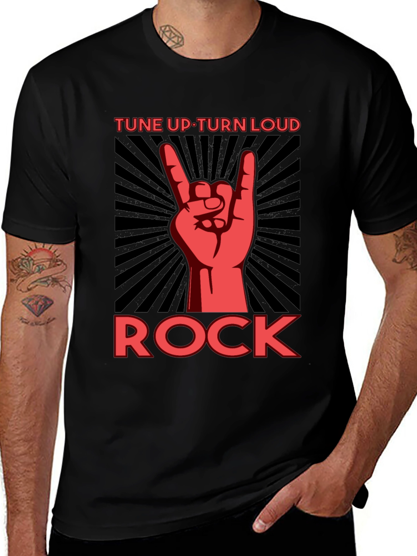 Variant 16 of Tune Up Turn Loud Rock Graphic Tee