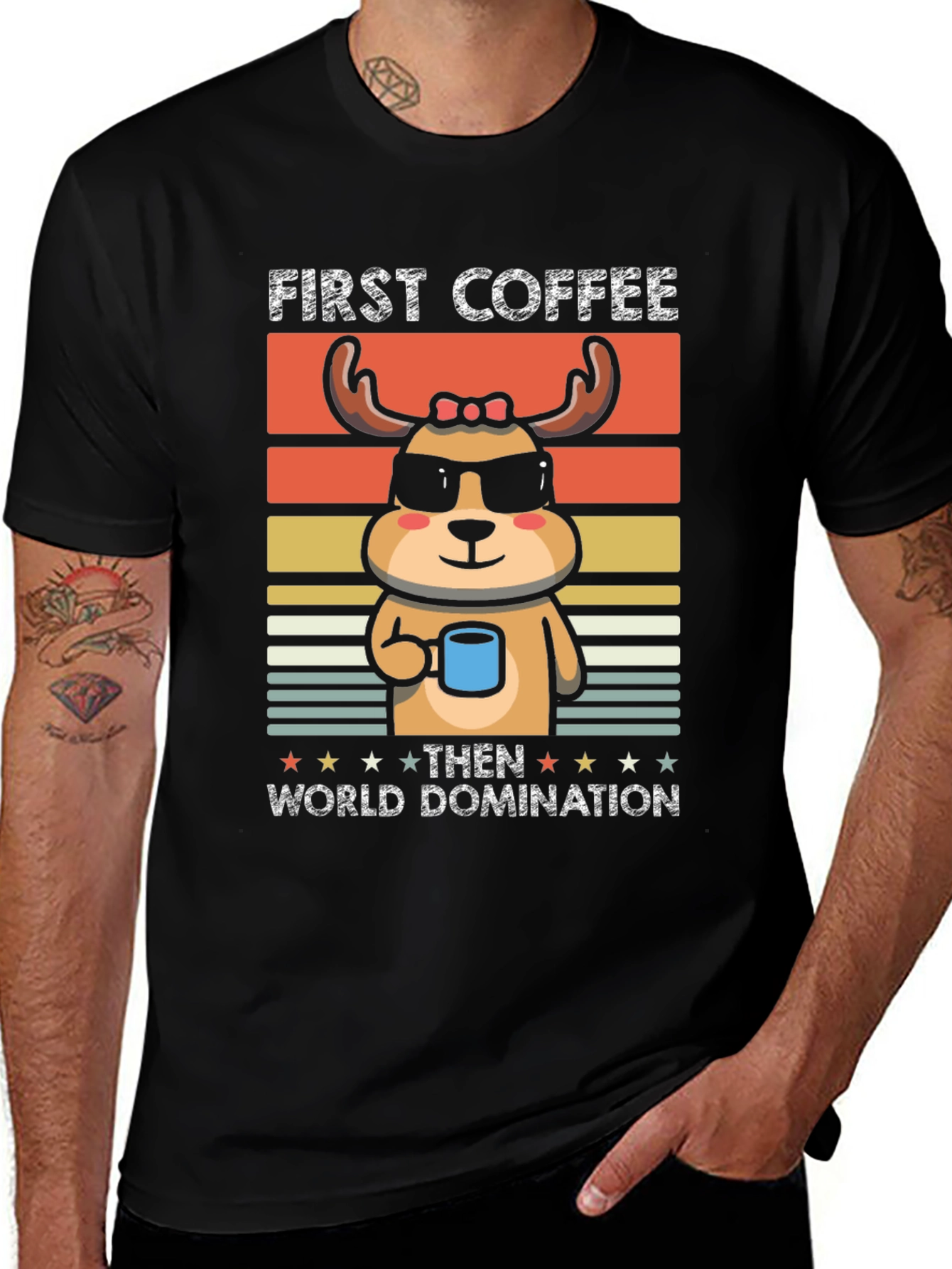 Variant 12 of First Coffee Then World Domination T-Shirt